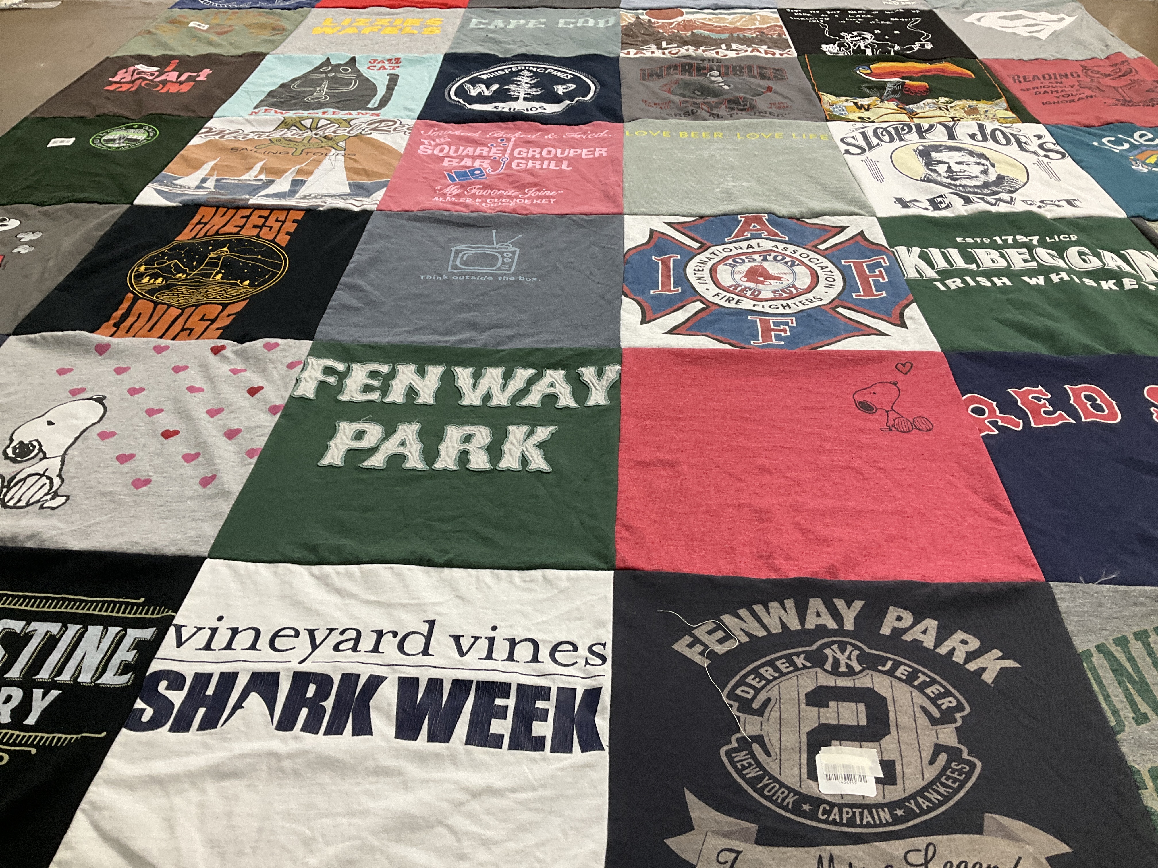 T-shirt quilt featuring new york yankees by Susan from FL