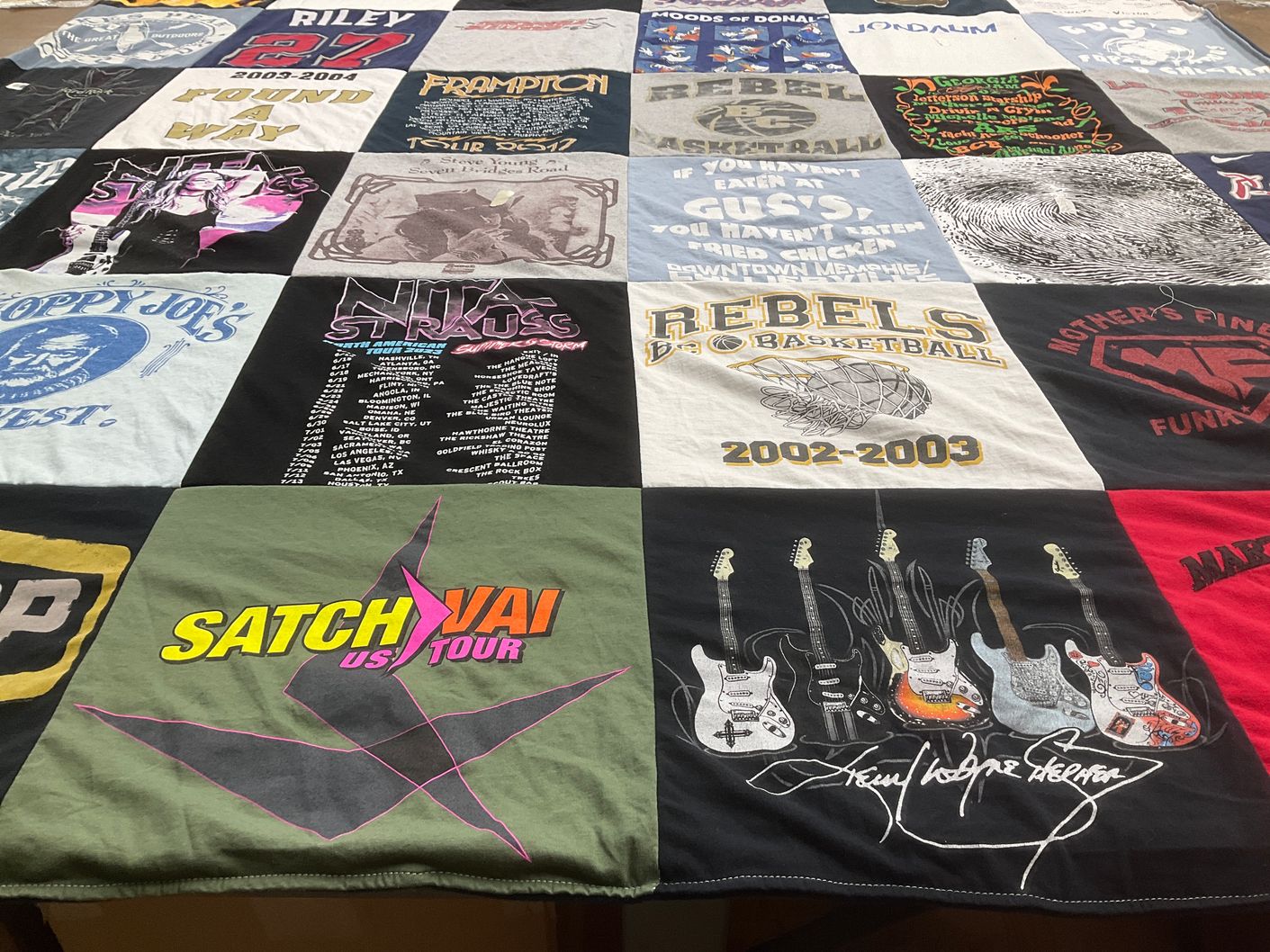 T-shirt quilt featuring rebels basketball team by Lori from GA