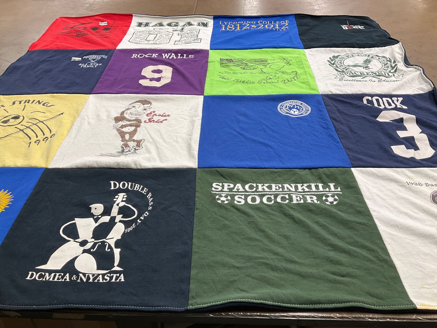 T-shirt quilt featuring spackenkill soccer by Patty from NY