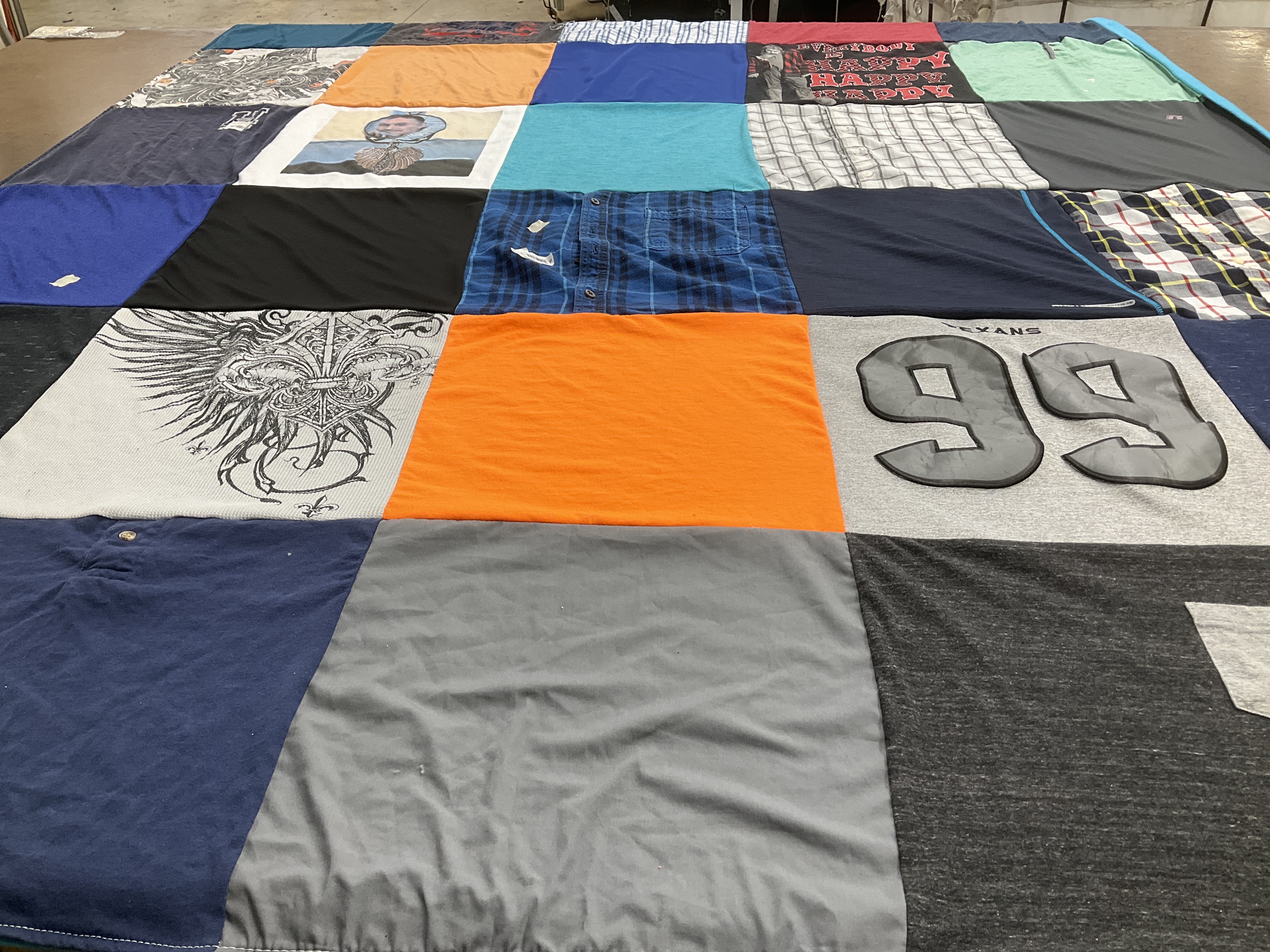 T-shirt quilt featuring texans by Cristine from TX
