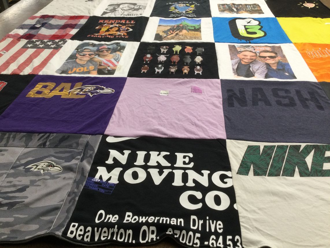 T-shirt quilt featuring baltimore ravens by Jered from CO