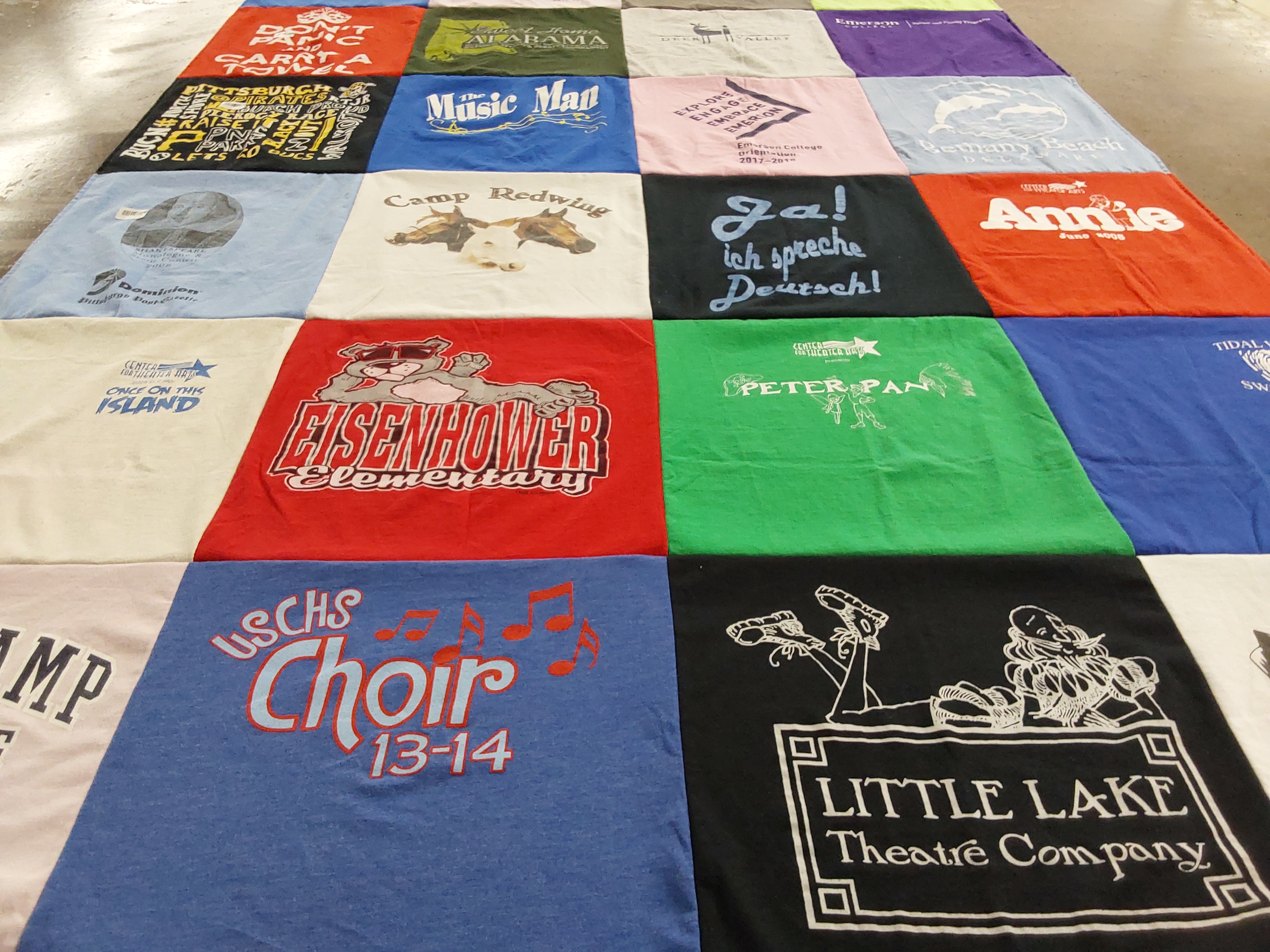 T-shirt quilt from eisenhower elementary school by Cheryl from NY