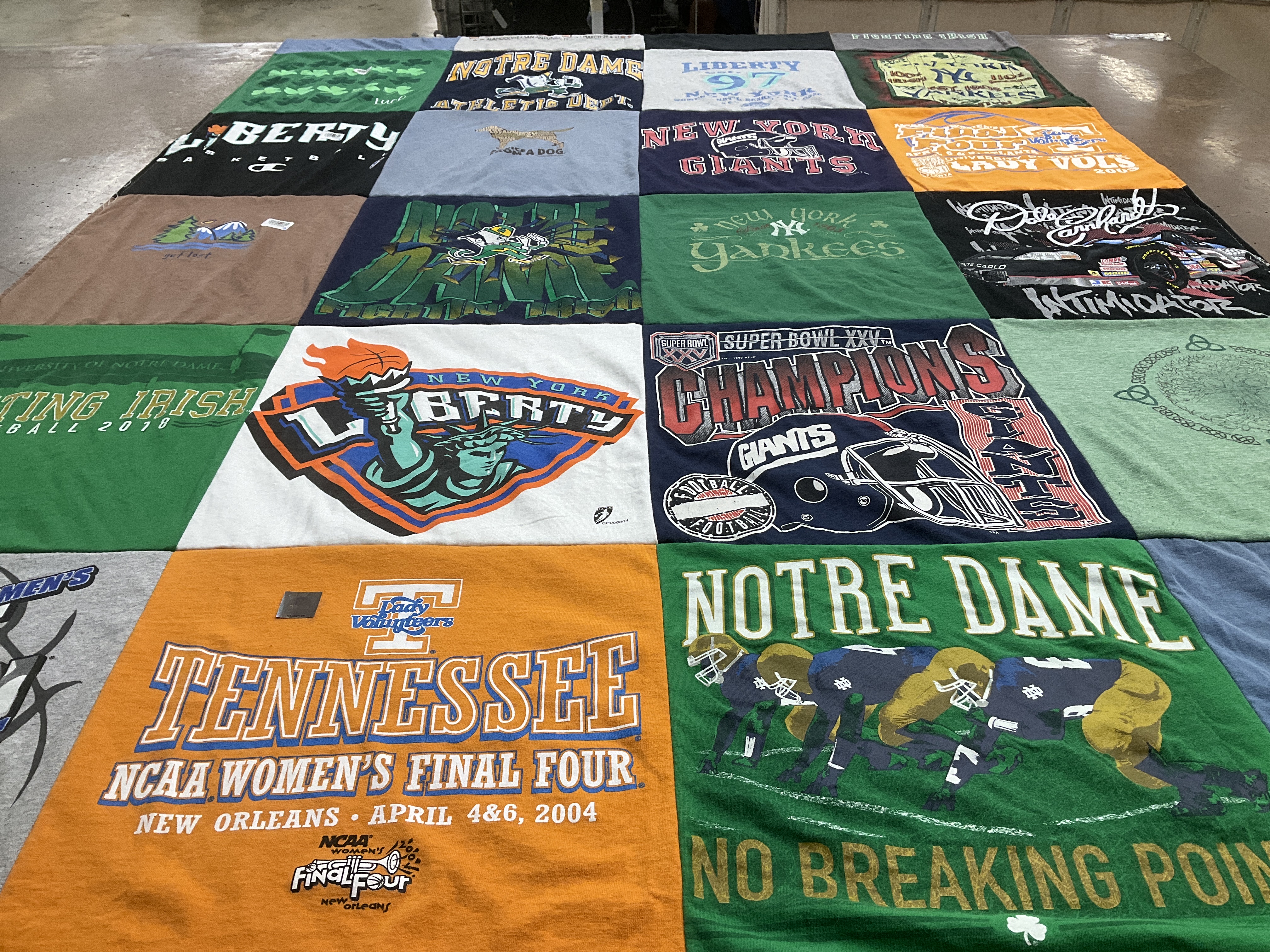 T-shirt quilt featuring new york giants, new york liberty by Sharon from NY