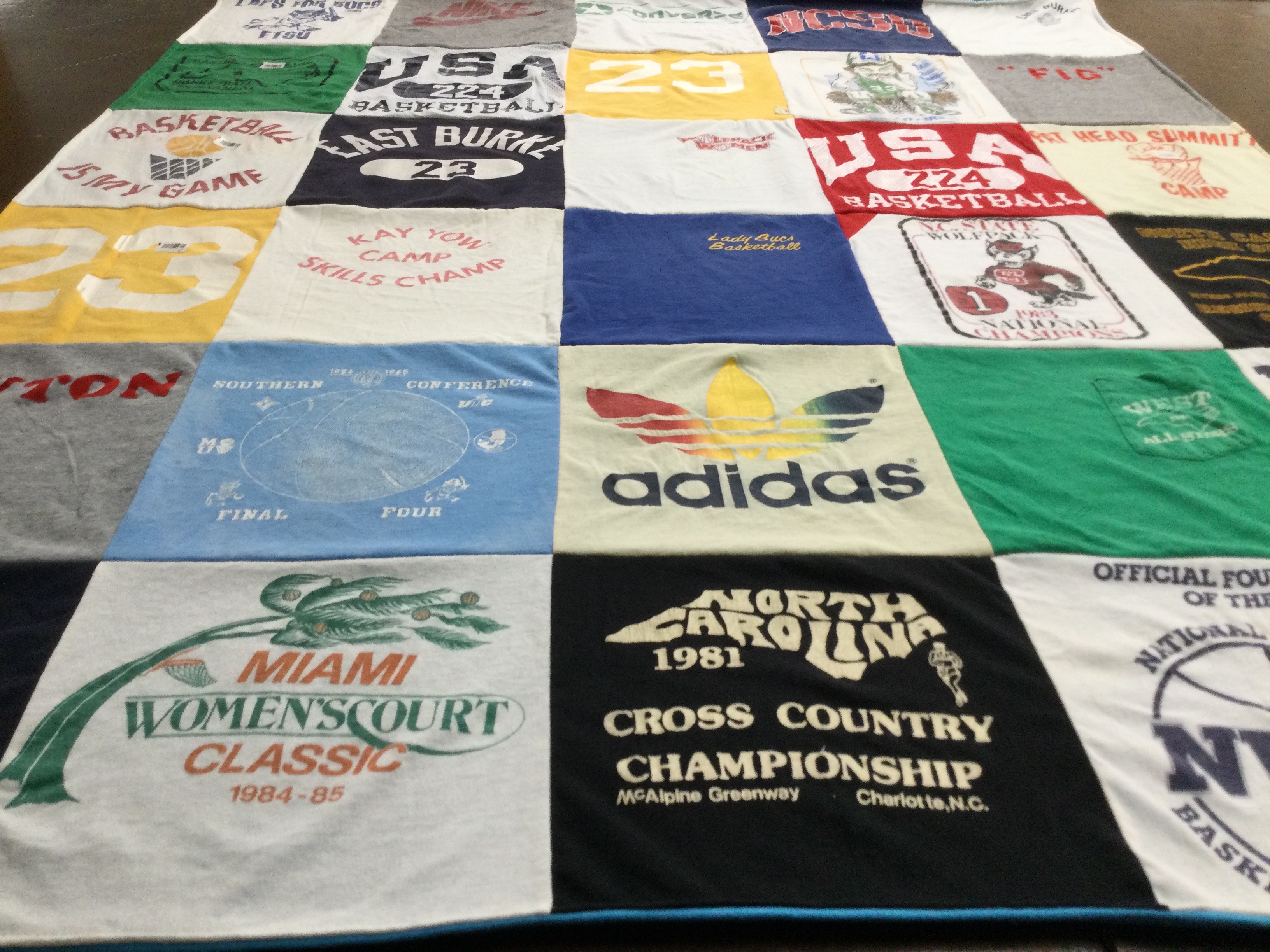 T-shirt quilt featuring usa basketball by Charles from NC