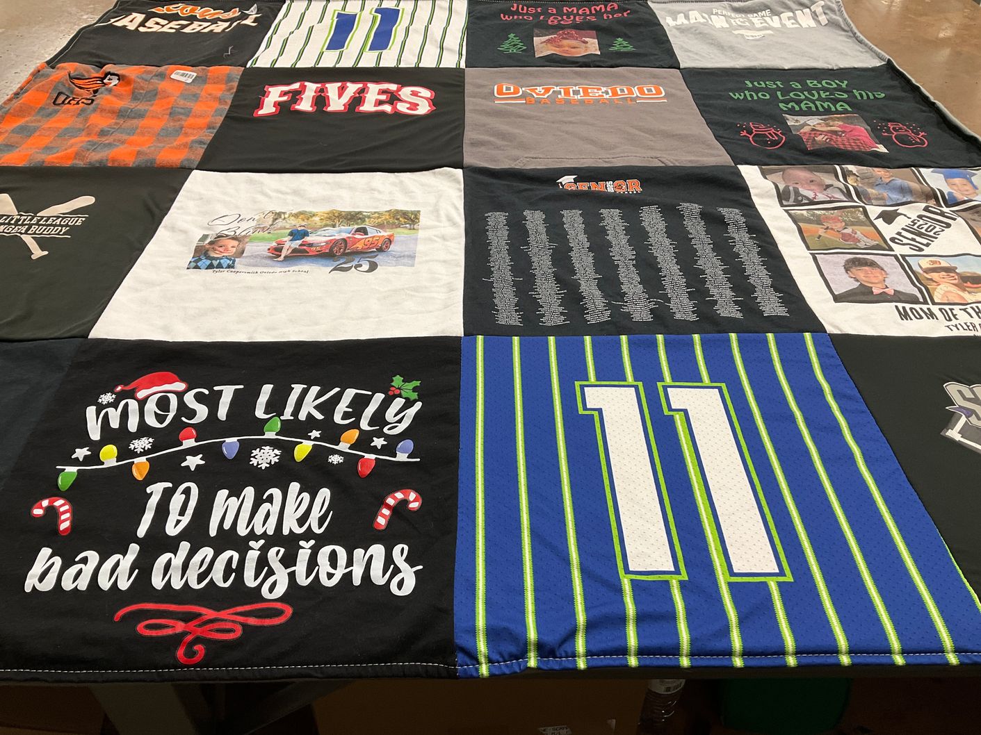 T-shirt quilt from oviedo high school by Deanna from FL