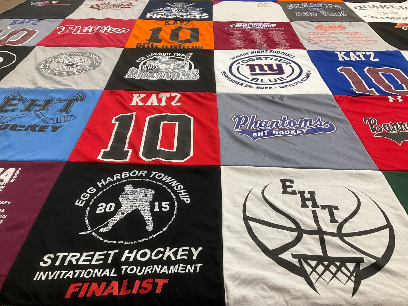 T-shirt quilt featuring eht phantoms hockey by Beverly from NJ