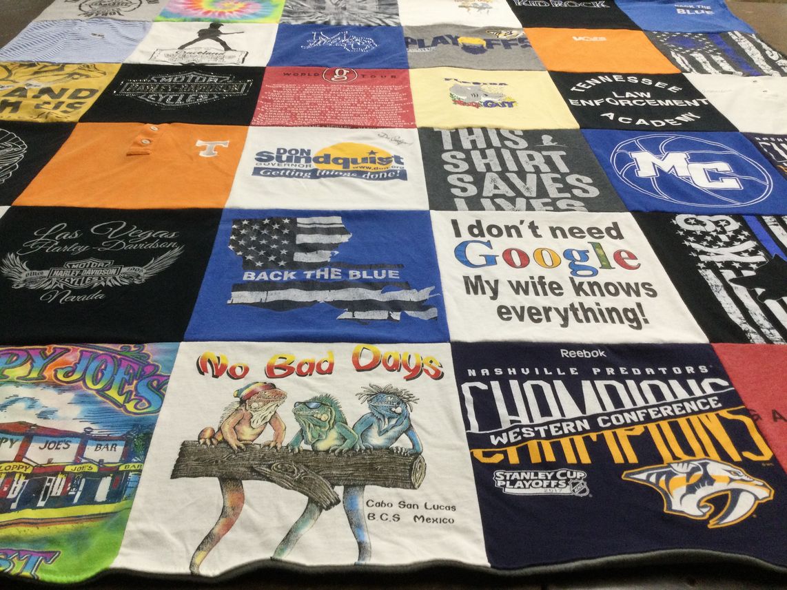 T-shirt quilt featuring nashville predators by Jennifer from TN