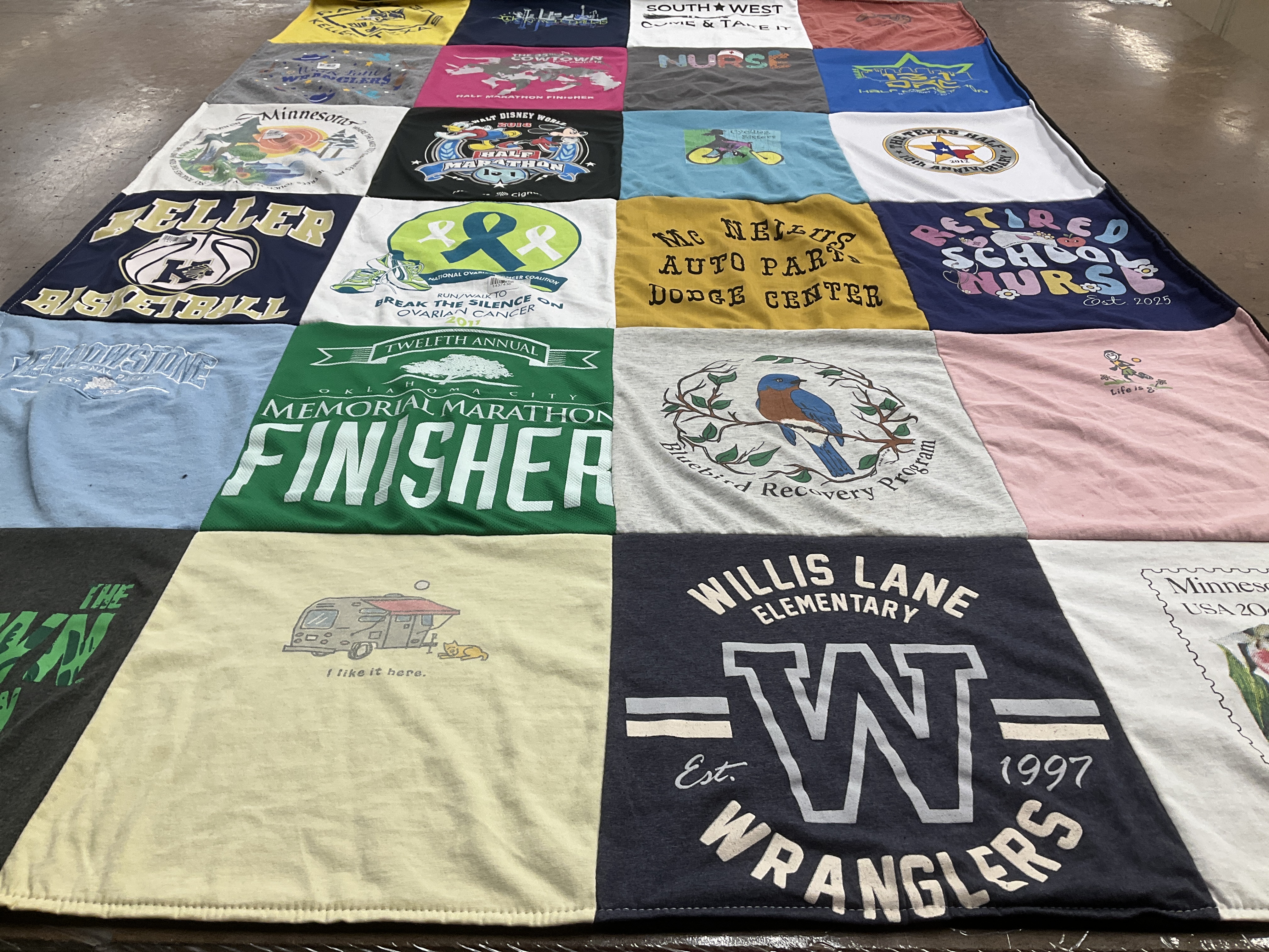 T-shirt quilt featuring keller basketball by Mark from TX