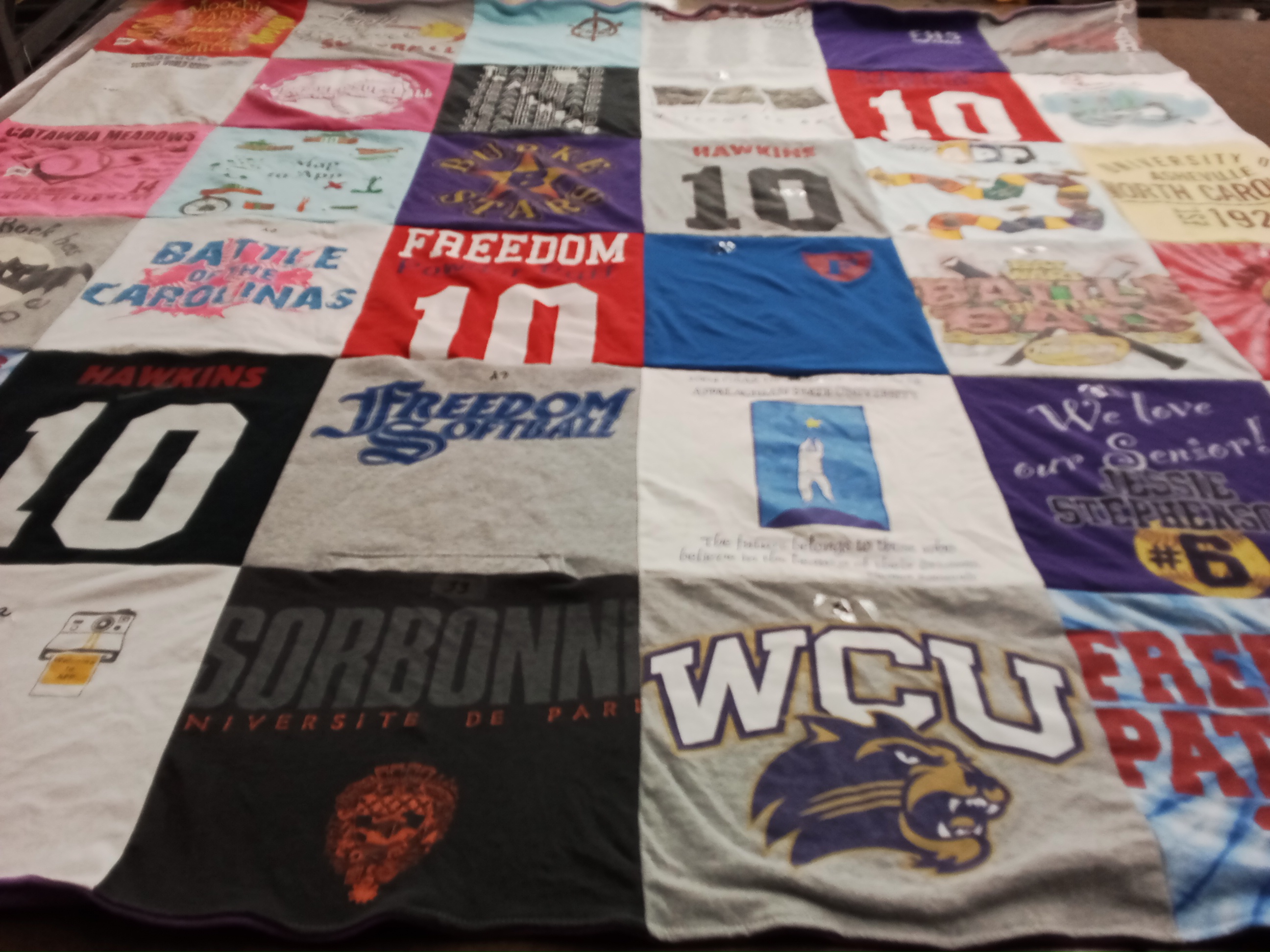 T-shirt quilt from western carolina university by Jennifer from NC