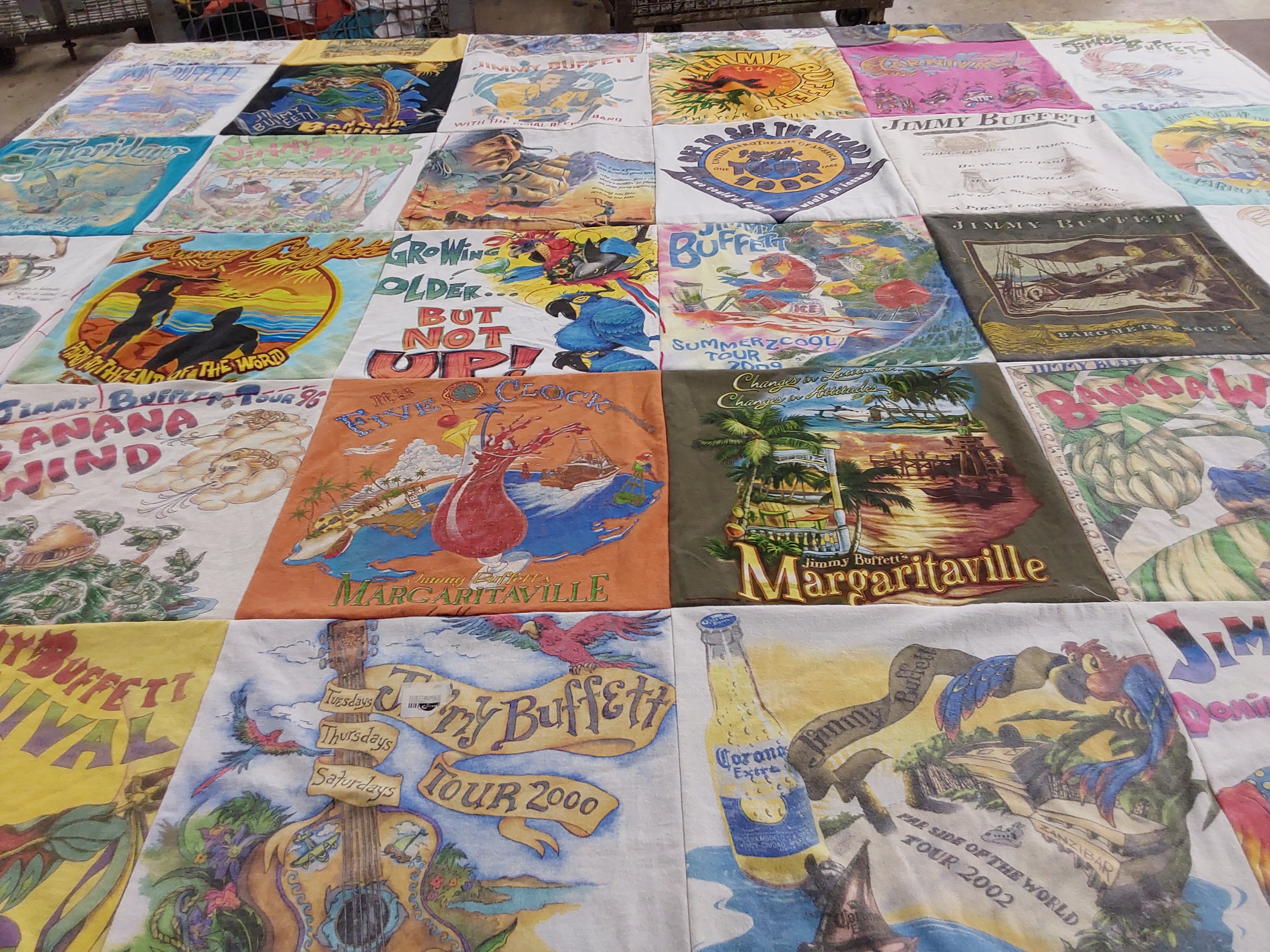 T-shirt quilt with music, beach themes by Thomas from NY
