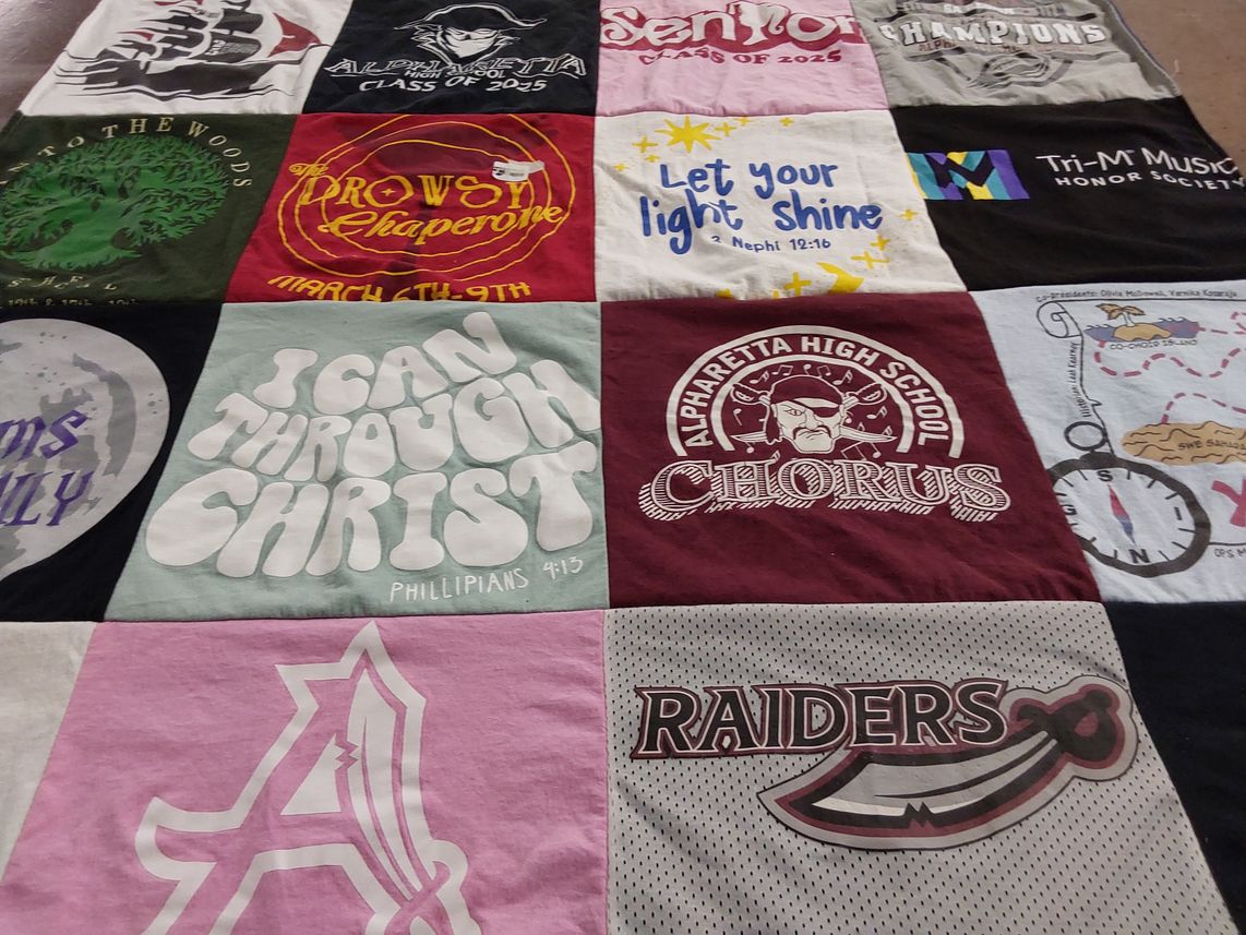 T-shirt quilt featuring raiders by Beth from GA