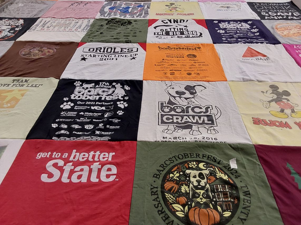 T-shirt quilt featuring baltimore orioles by Cyndi from MD