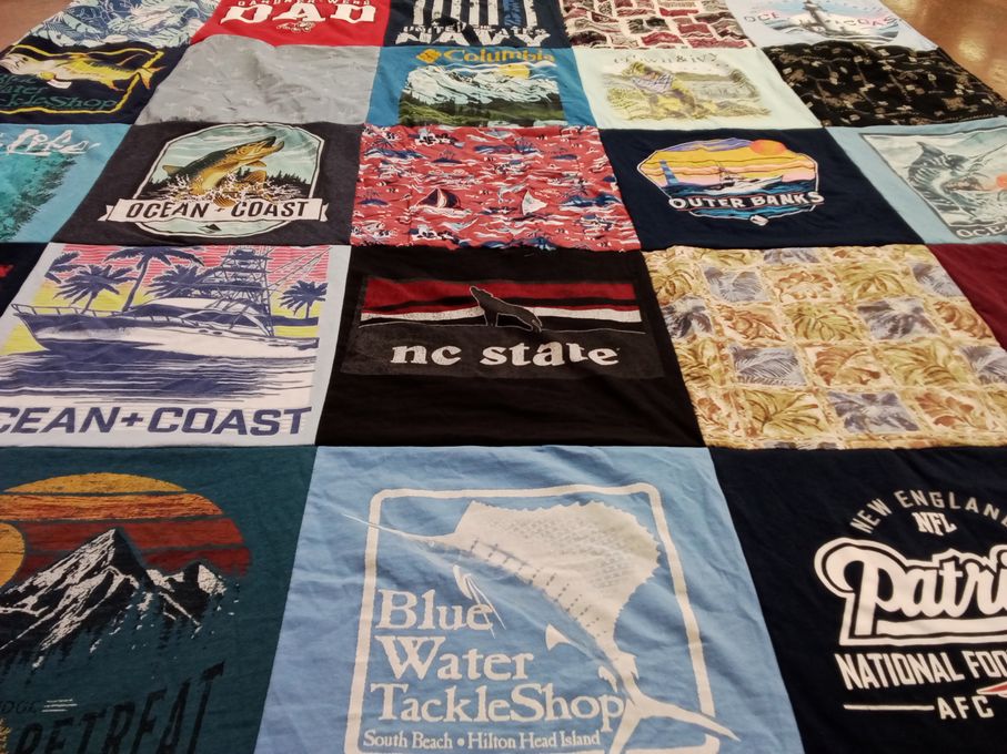 T-shirt quilt featuring new england patriots by Teresa from NC