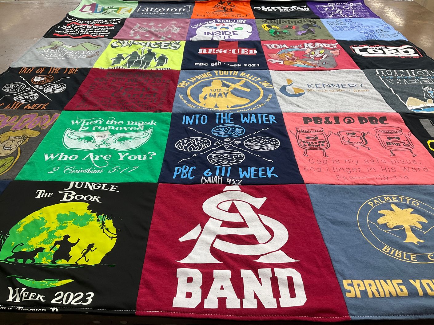 T-shirt quilt featuring band by nicole from SC