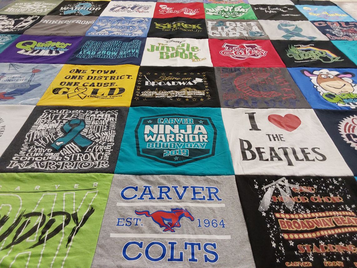 T-shirt quilt featuring carver colts by Melanie from TX