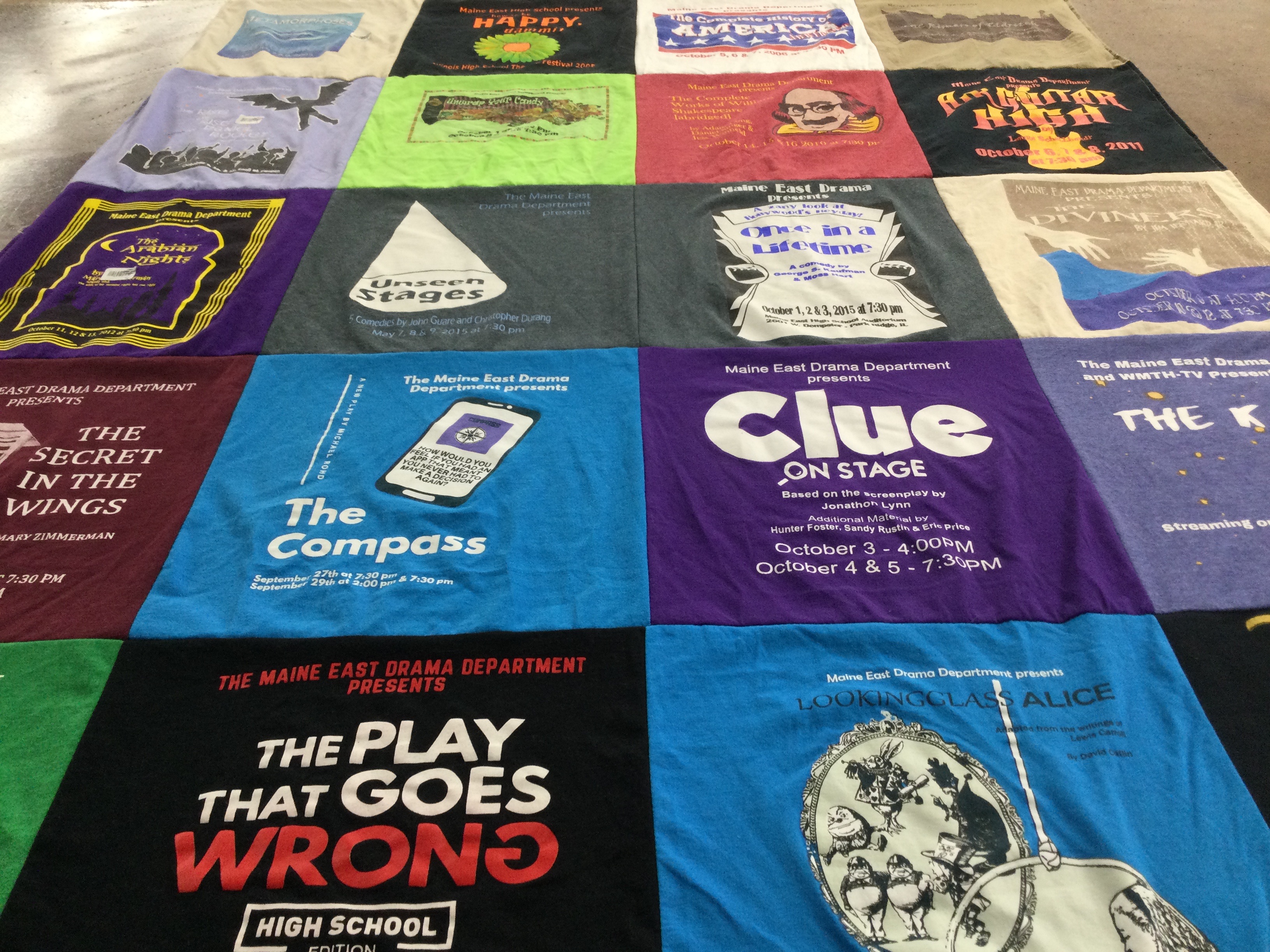 T-shirt quilt from maine east high school by Karen from IL