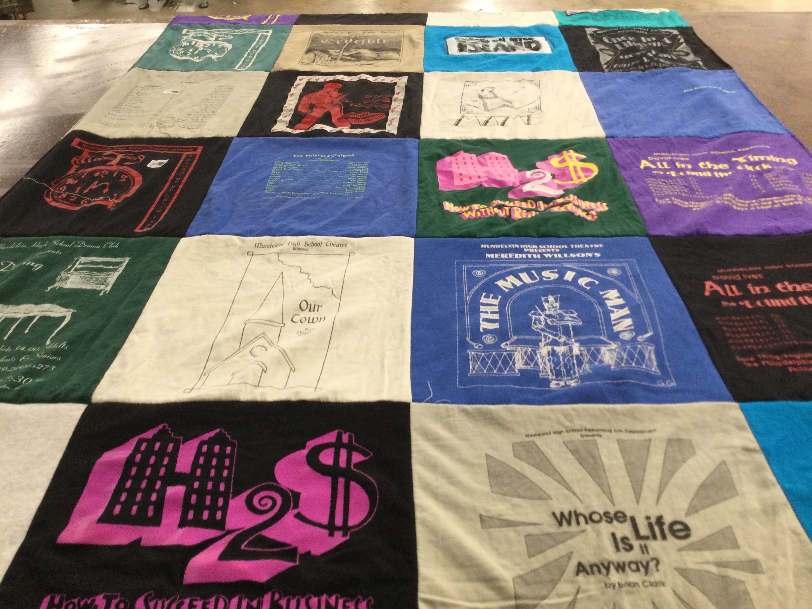 T-shirt quilt from mandeville high school by Karen from IL