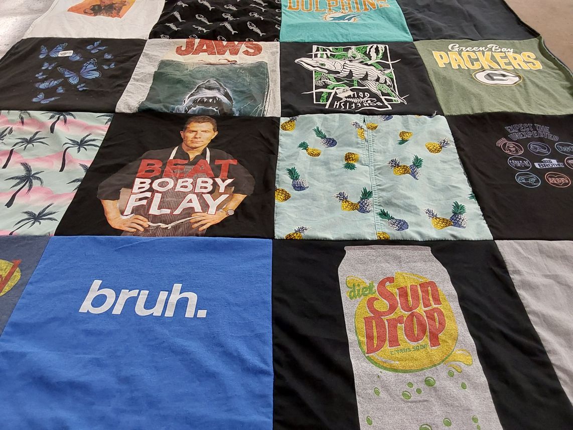 T-shirt quilt featuring green bay packers by Susan from NC