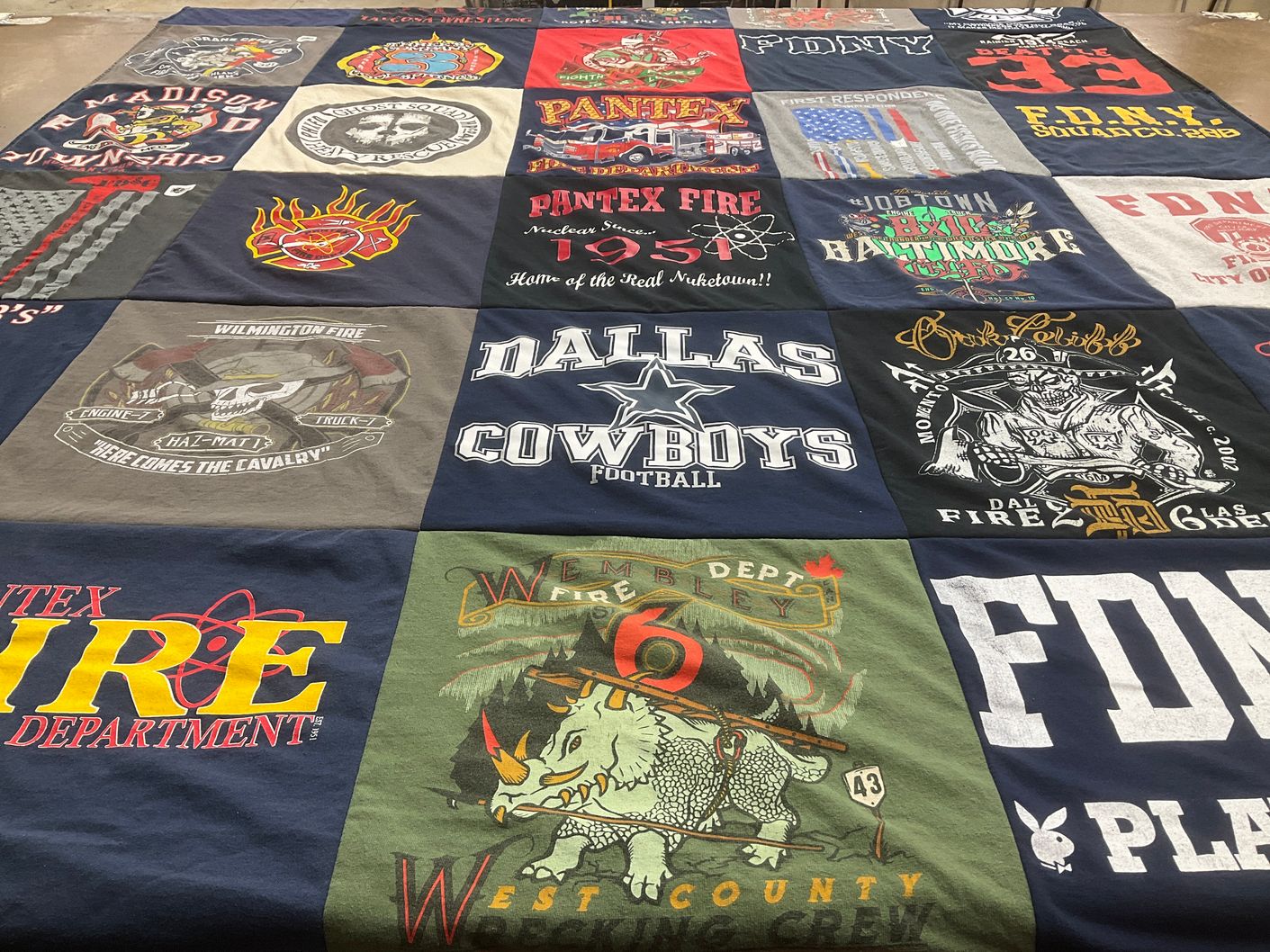 T-shirt quilt featuring dallas cowboys football by Steve from TX