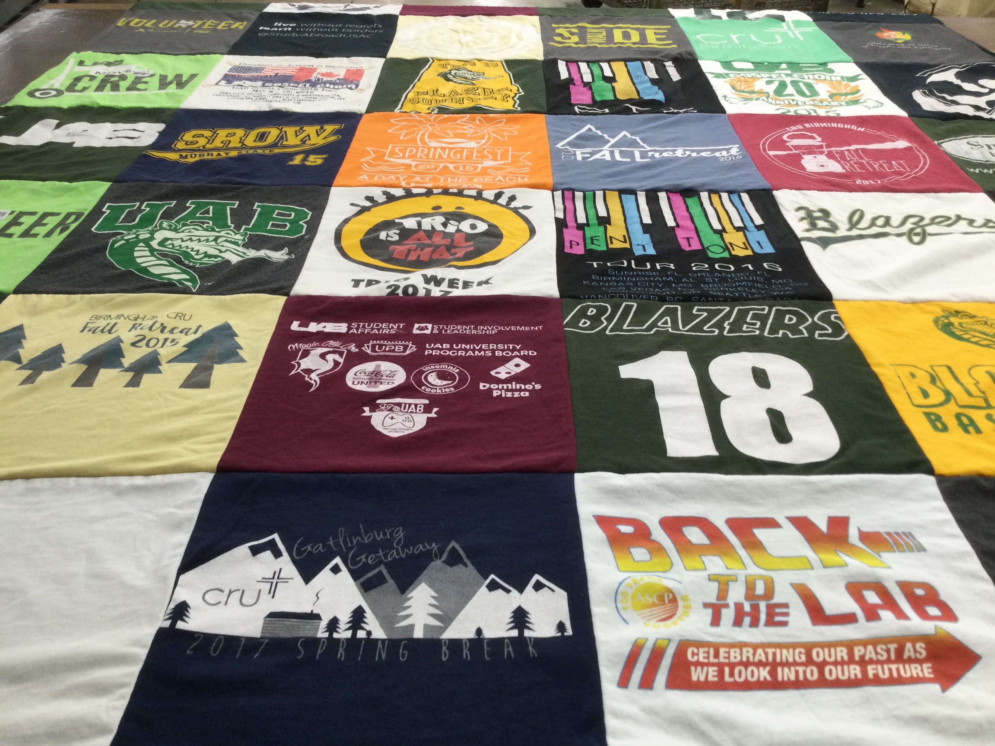 T-shirt quilt featuring blazers by Lauren from AL