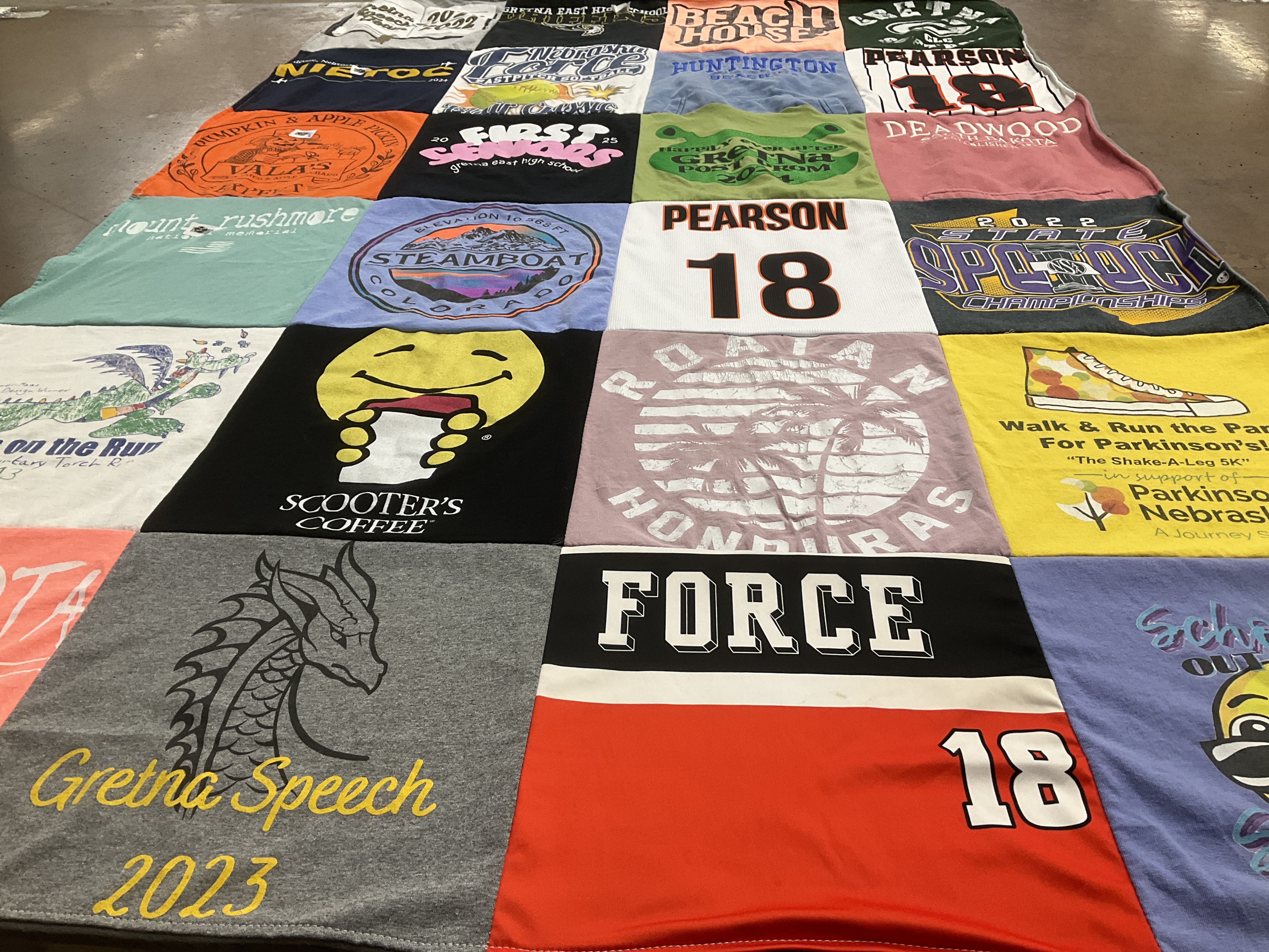 T-shirt quilt featuring force football team by Jocelyn from NE