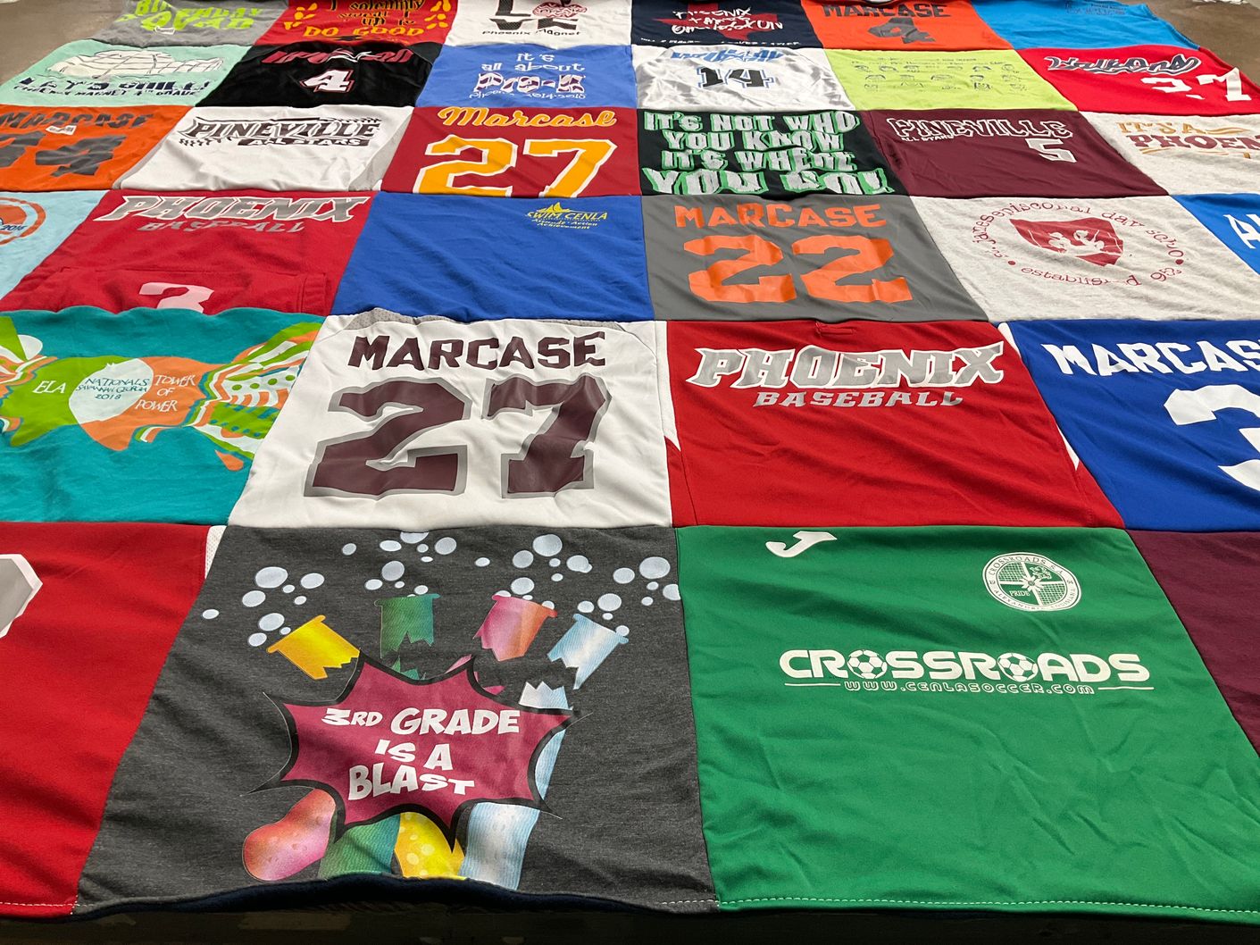 T-shirt quilt featuring phoenix baseball by Monica from LA