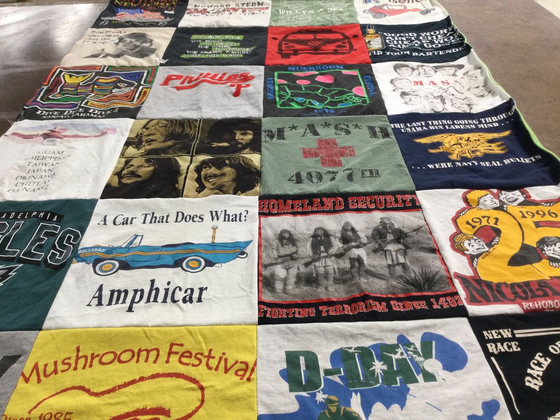 T-shirt quilt featuring philadelphia eagles by John from PA