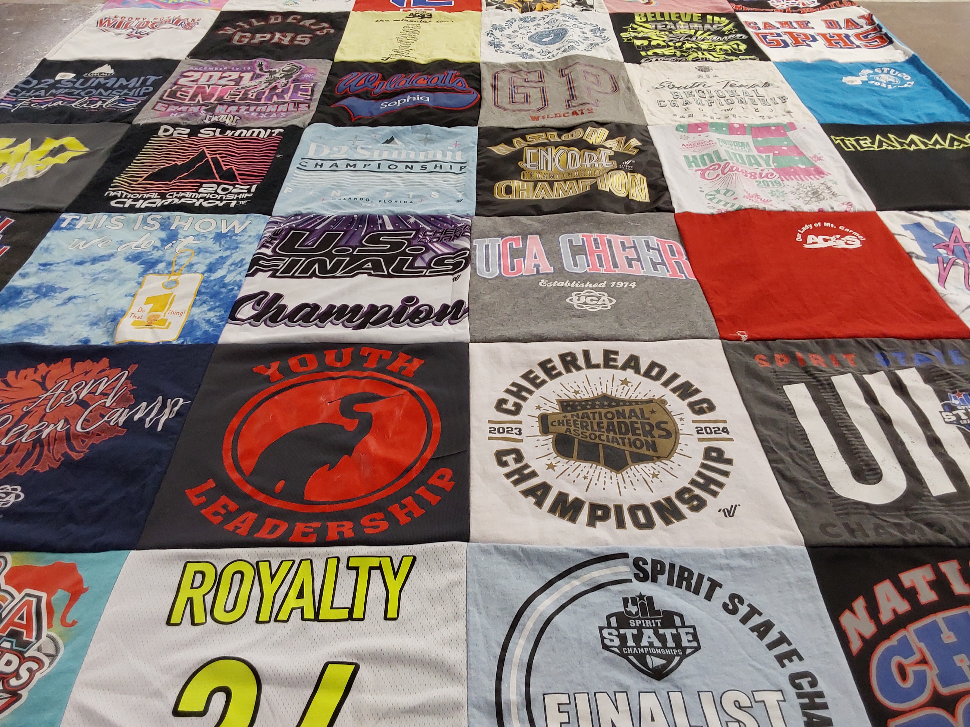 T-shirt quilt featuring wildcats by sandra from TX
