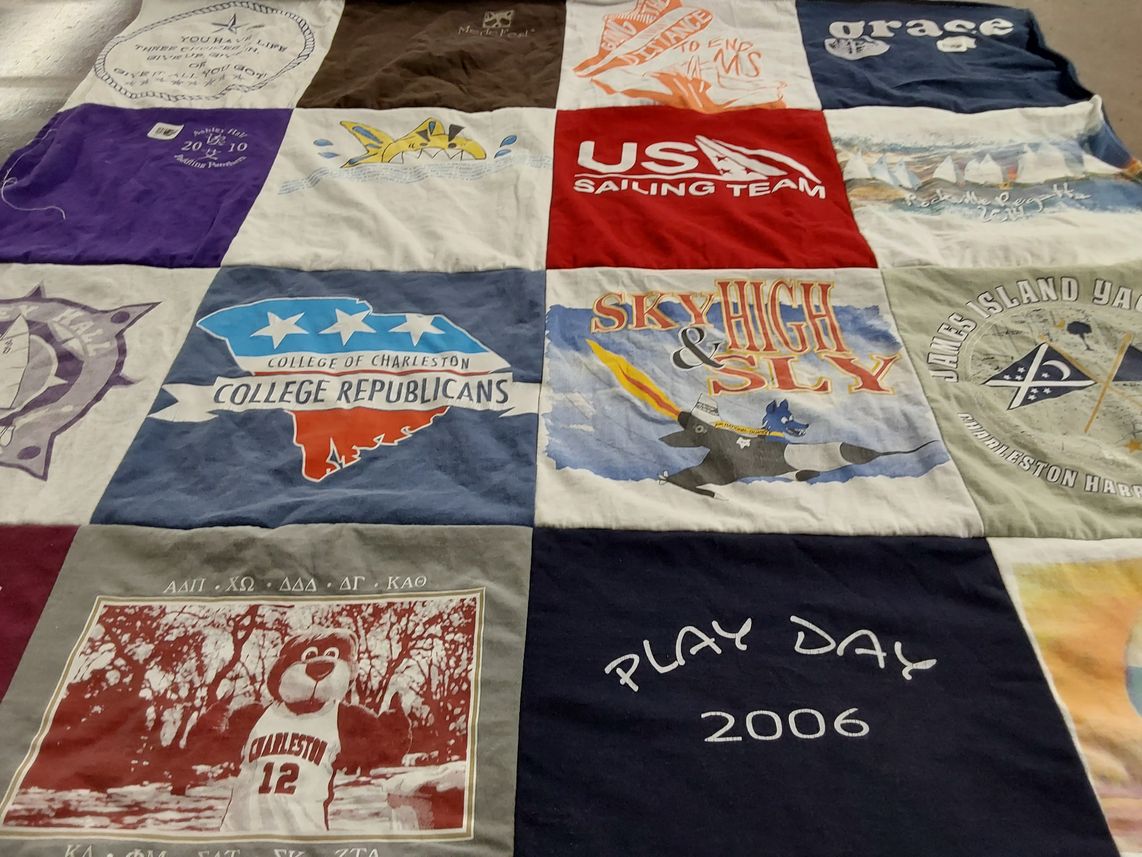 T-shirt quilt featuring college of charleston by Julie from SC