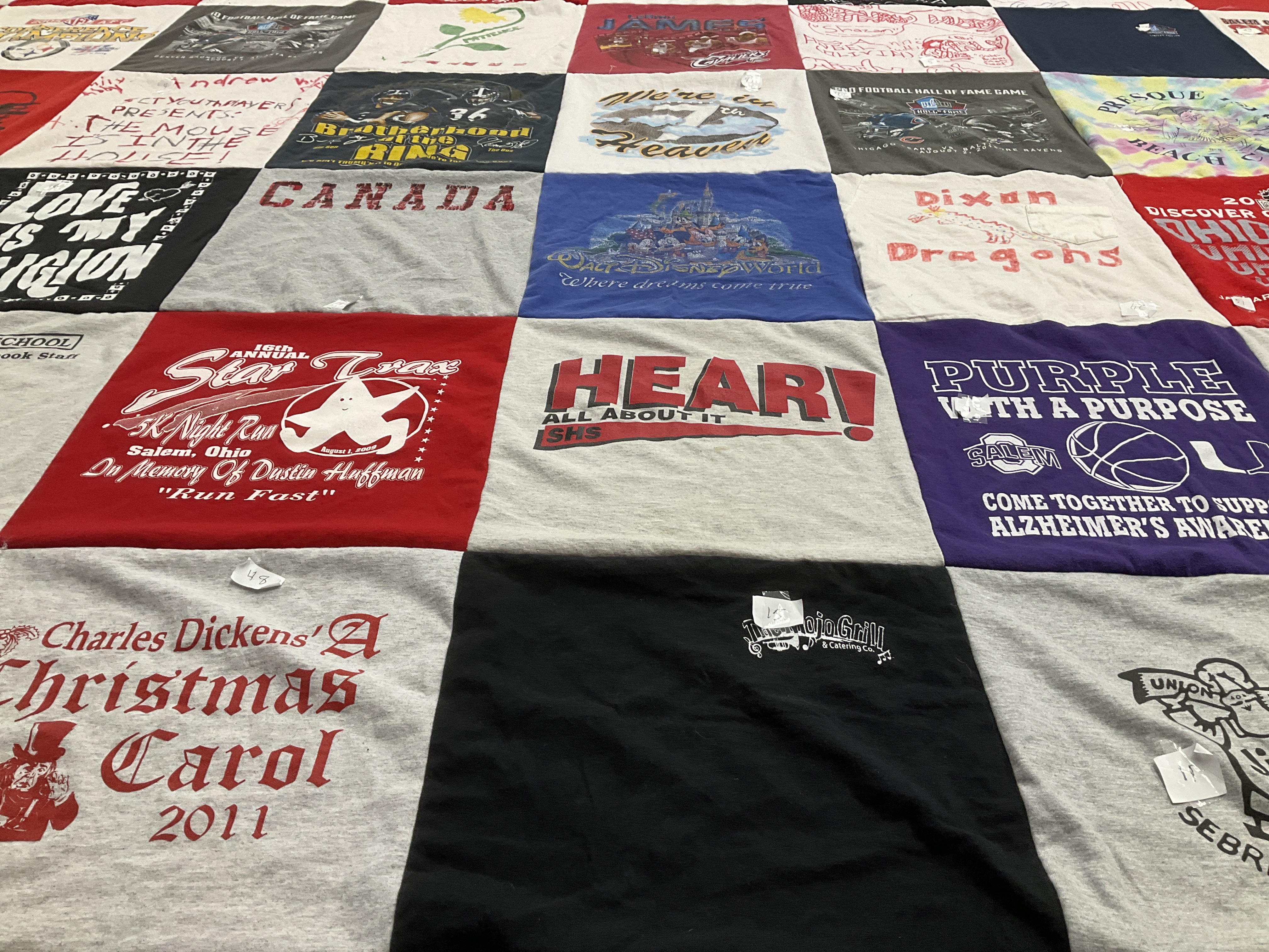 T-shirt quilt featuring salem high school basketball by Kristy from OH
