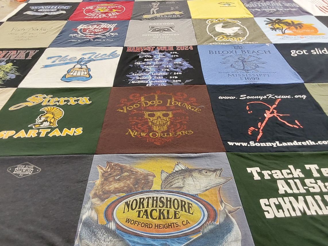 T-shirt quilt featuring spartan team by Valerie from LA