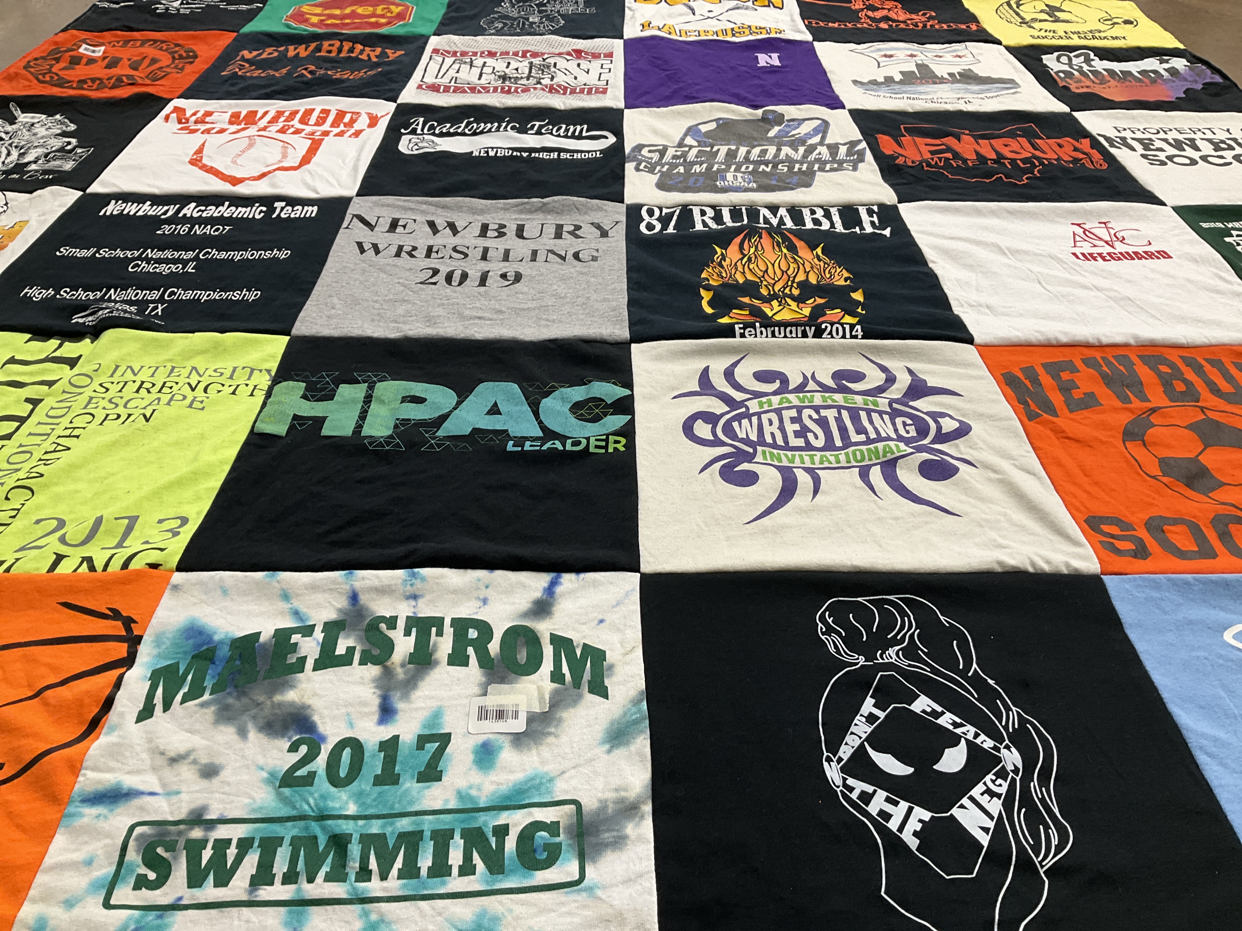 T-shirt quilt featuring newbury soccer by Andrew from OH