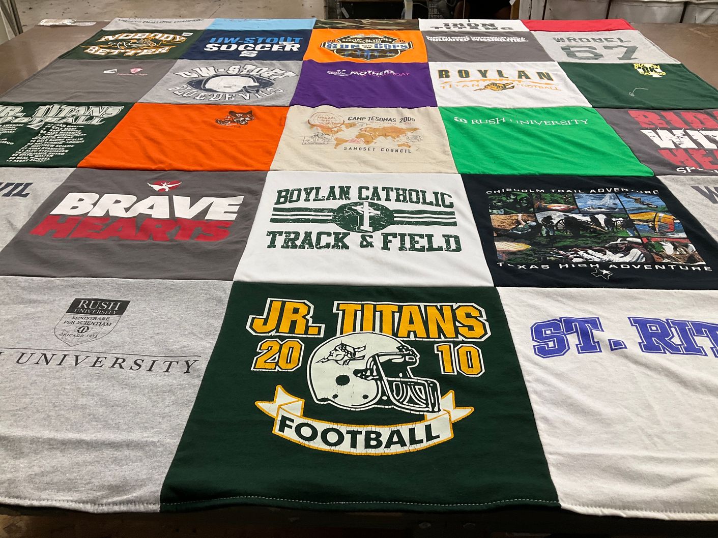 T-shirt quilt featuring jr. titans football by Dawn from IL