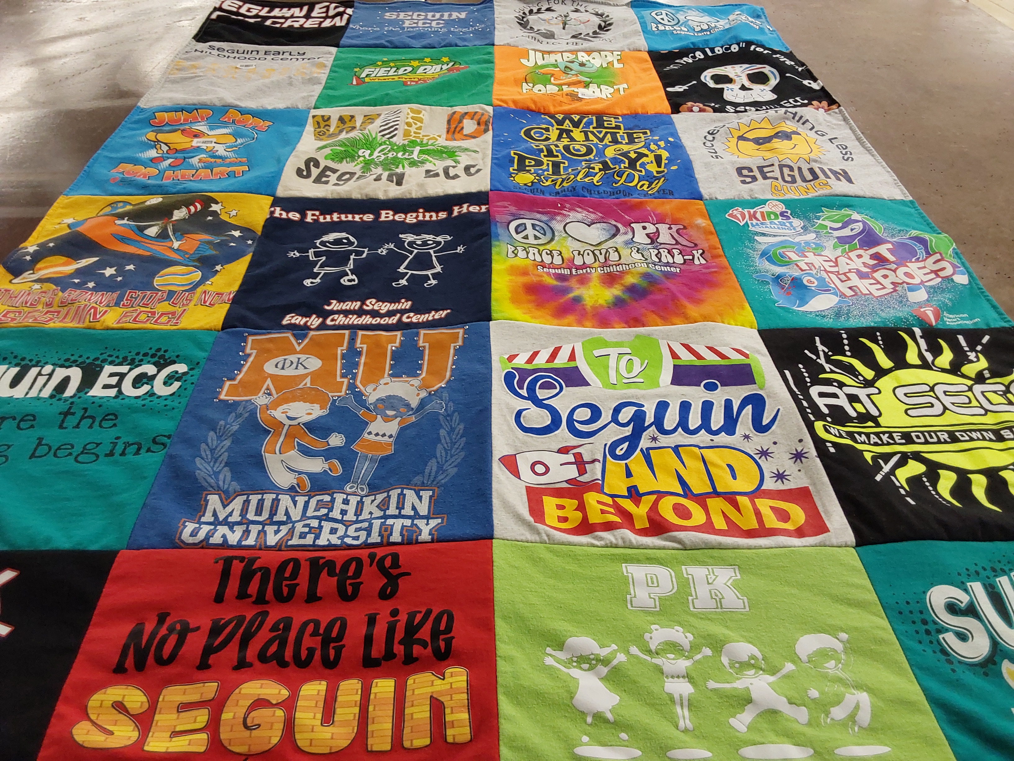 T-shirt quilt from munchkin university by Mary Ellen from TX