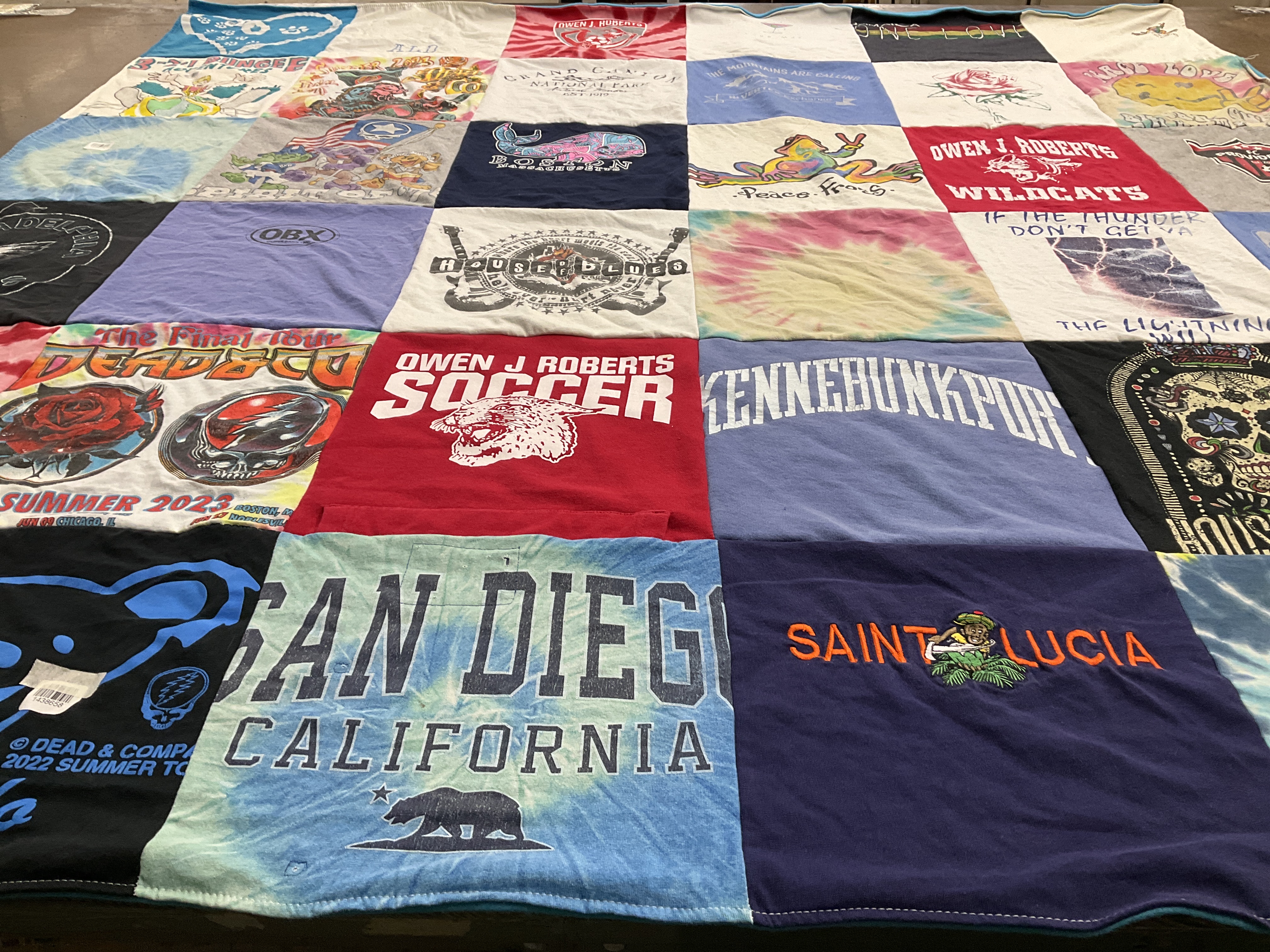 T-shirt quilt from owen j roberts high school by Kristen from PA