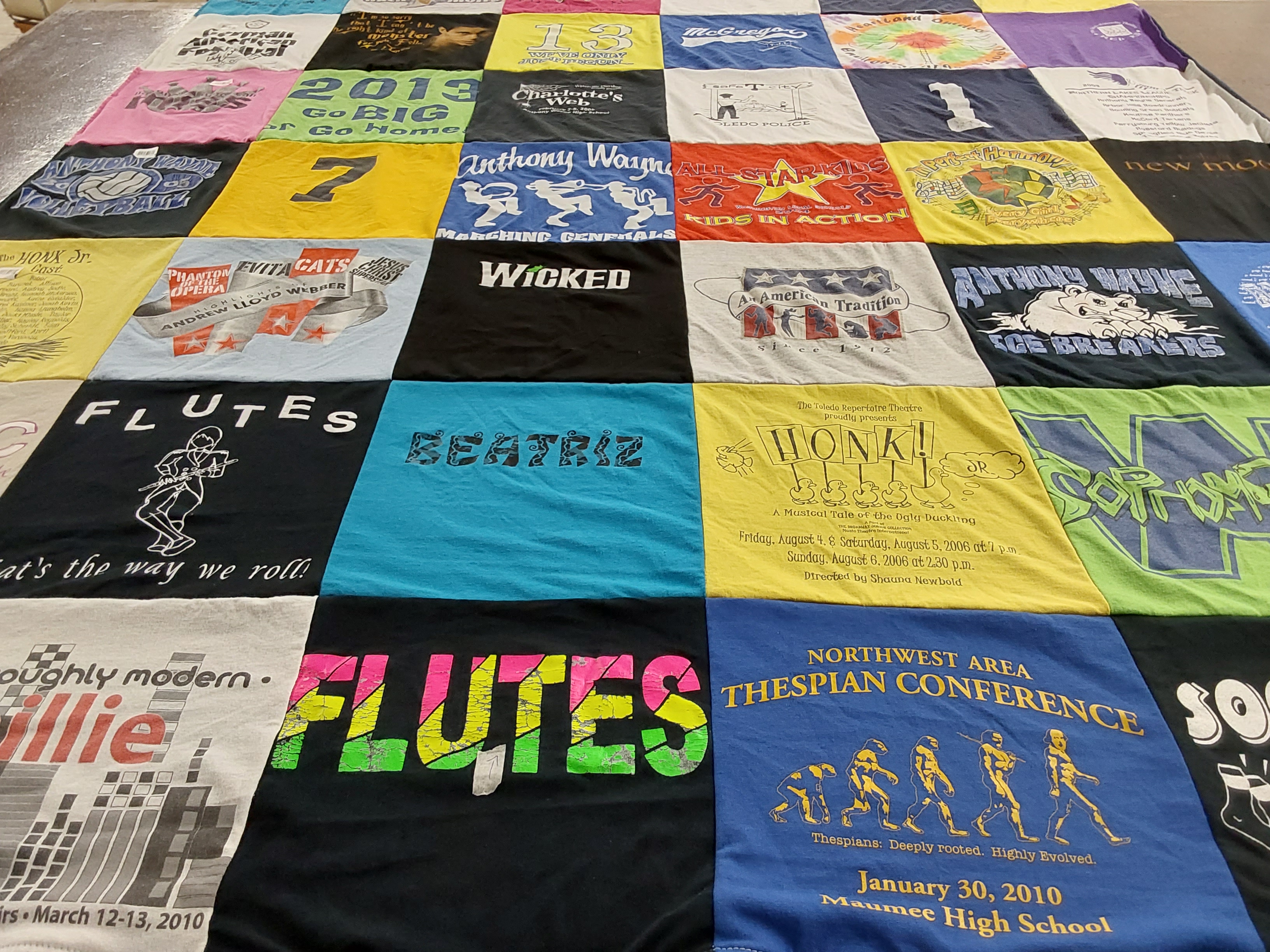 T-shirt quilt from maumee high school by Lisa from TN