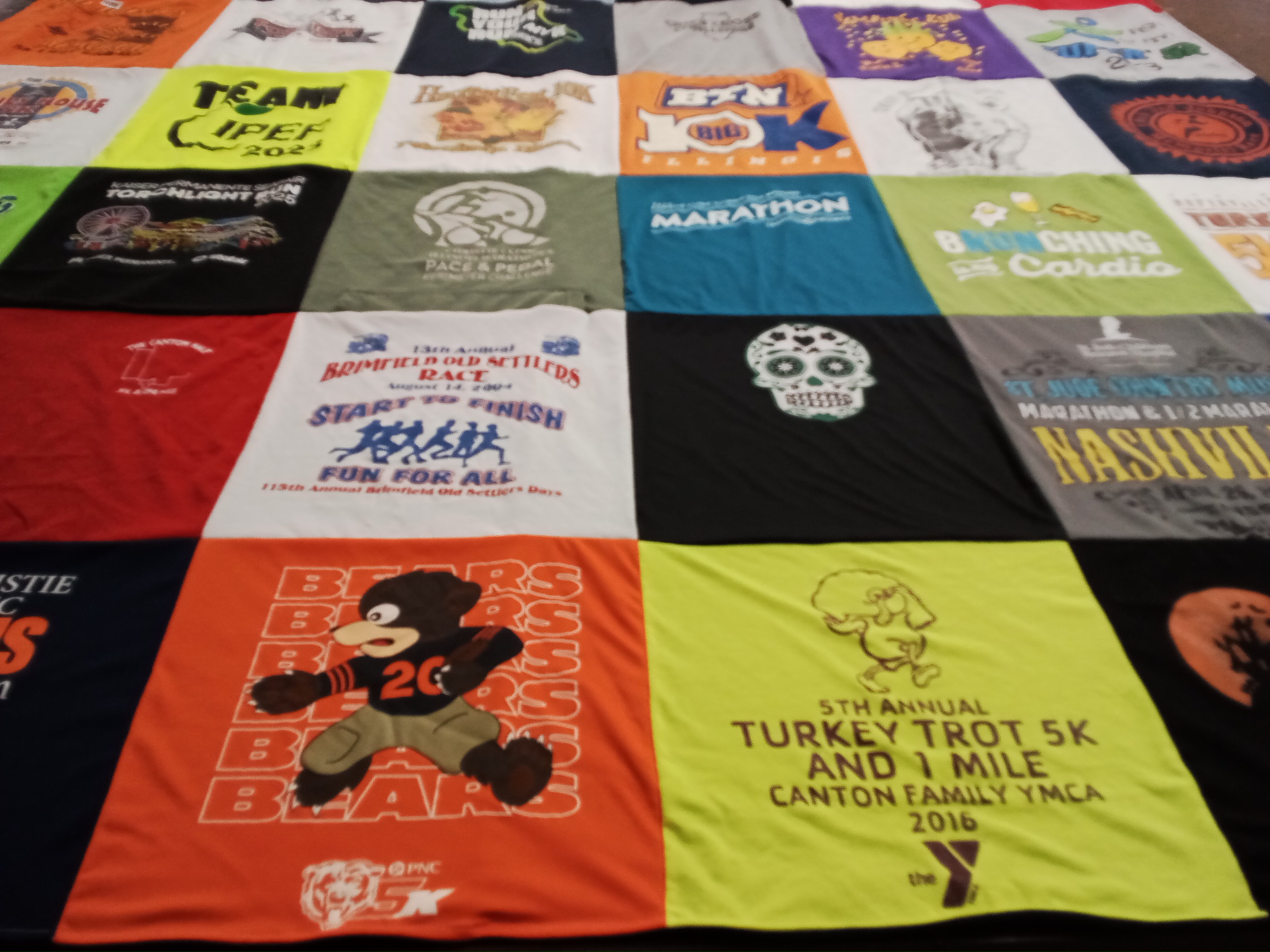T-shirt quilt featuring chicago bears by Lan from IL