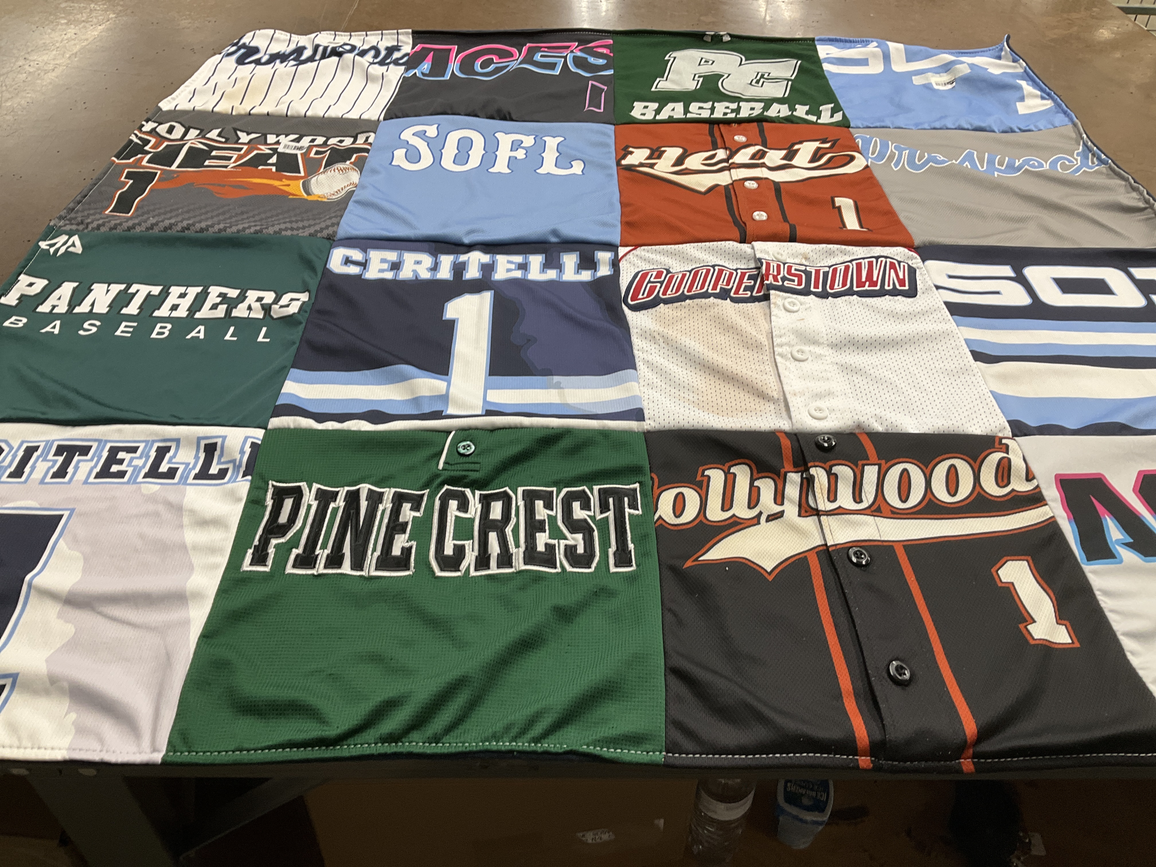 T-shirt quilt featuring hollywood heat baseball, panthers baseball by Julie from FL