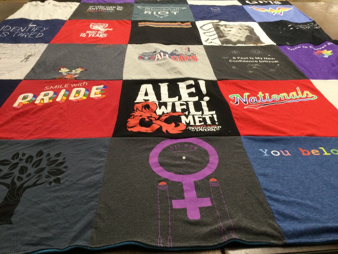 T-shirt quilt featuring washington nationals by Renee from DC