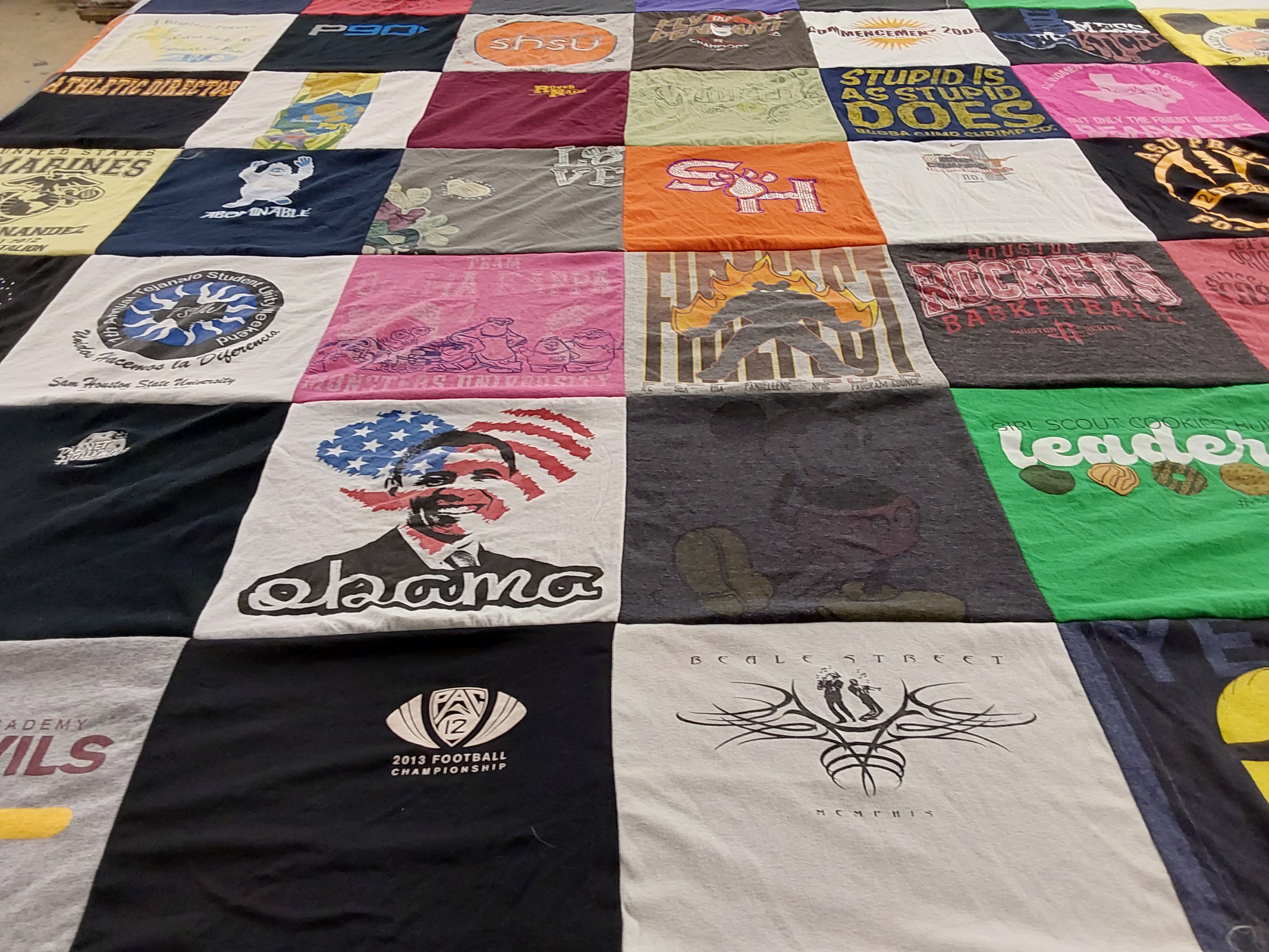 T-shirt quilt featuring houston rockets basketball by Ruby from AZ