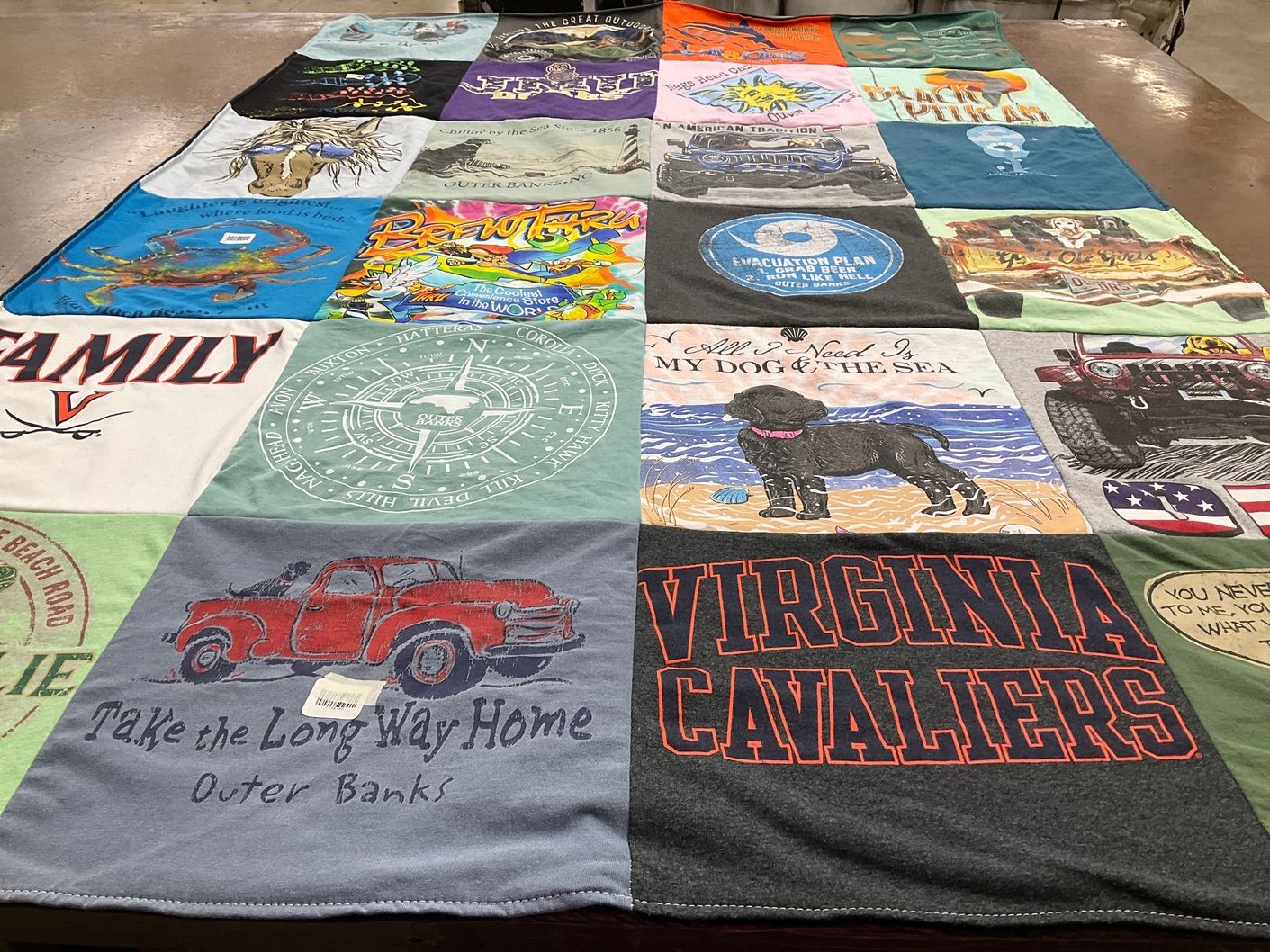 T-shirt quilt featuring virginia cavaliers by Ellen from NC