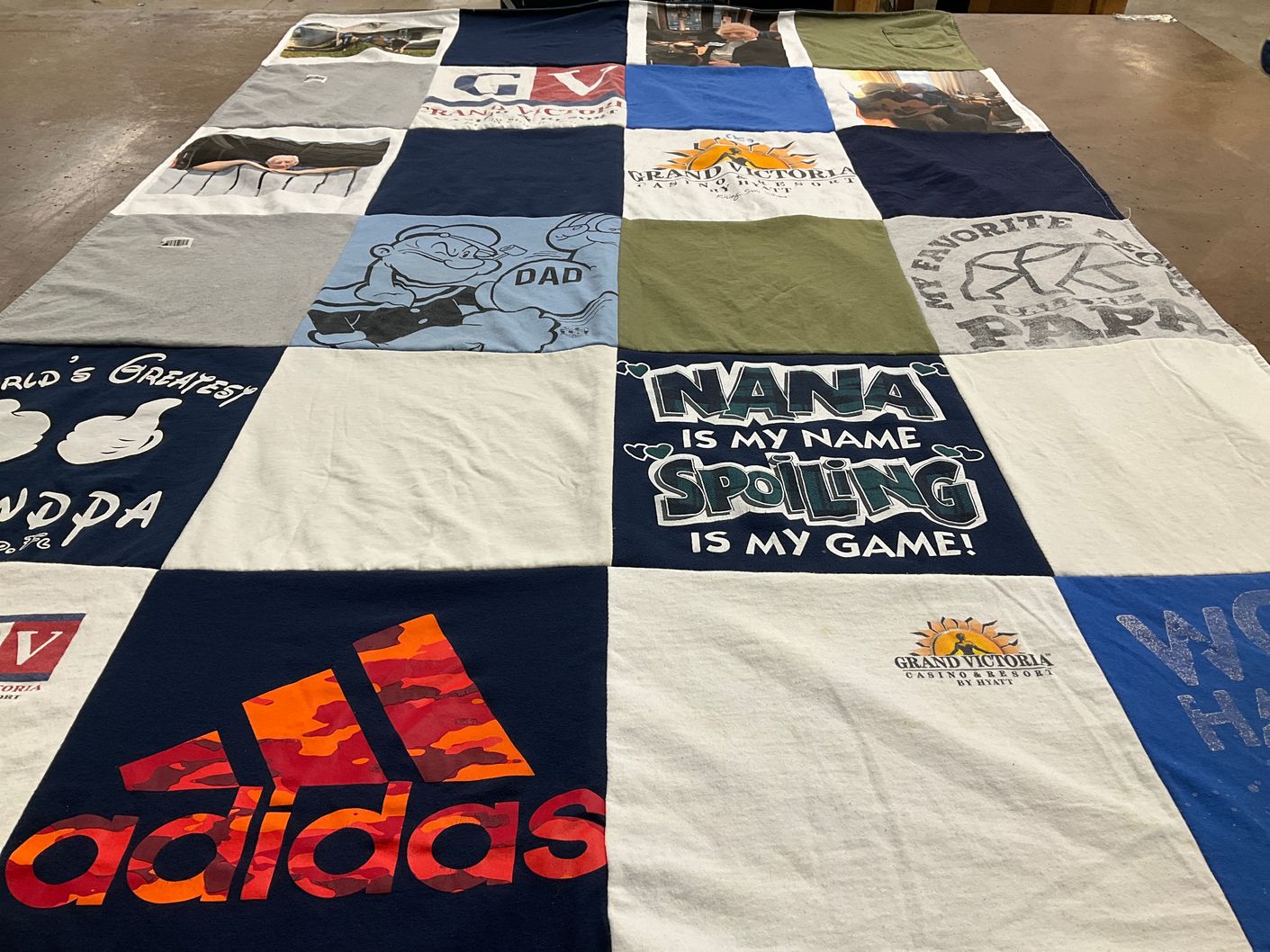 T-shirt quilt with family, sports themes by april from NC