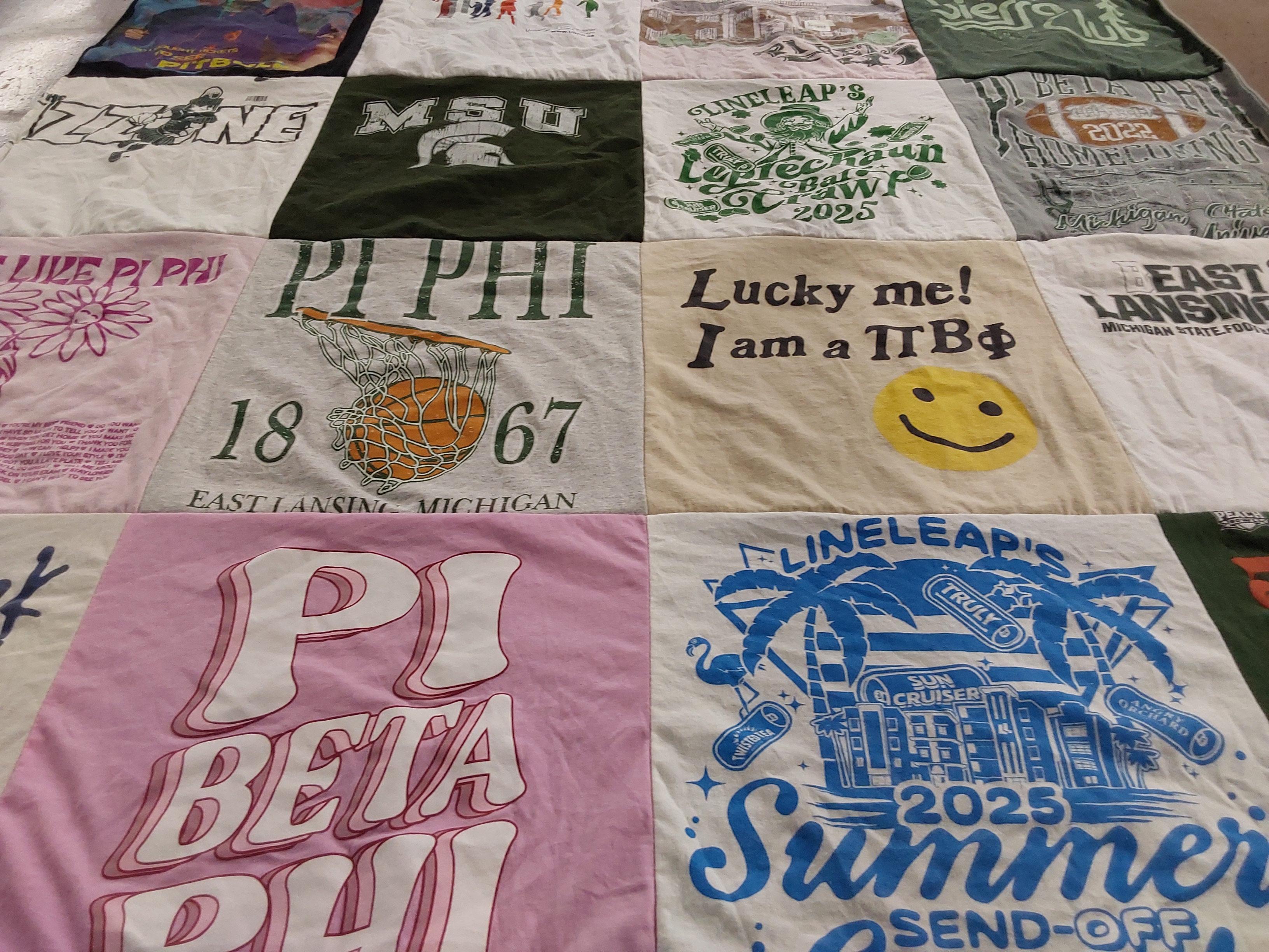 T-shirt quilt from michigan state university by Emily from MI