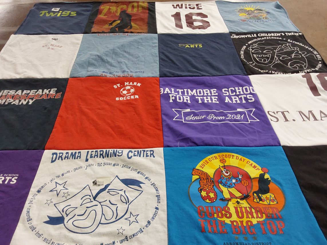 T-shirt quilt from st. mark school by Marsha from MD