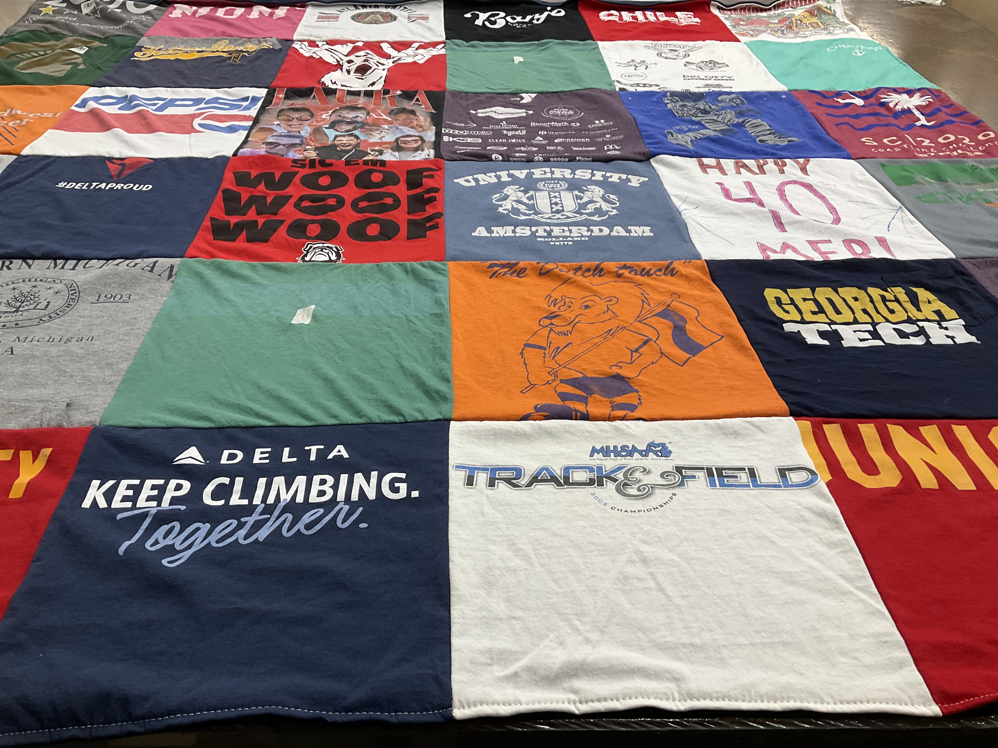 T-shirt quilt featuring georgia tech by Whitney from GA