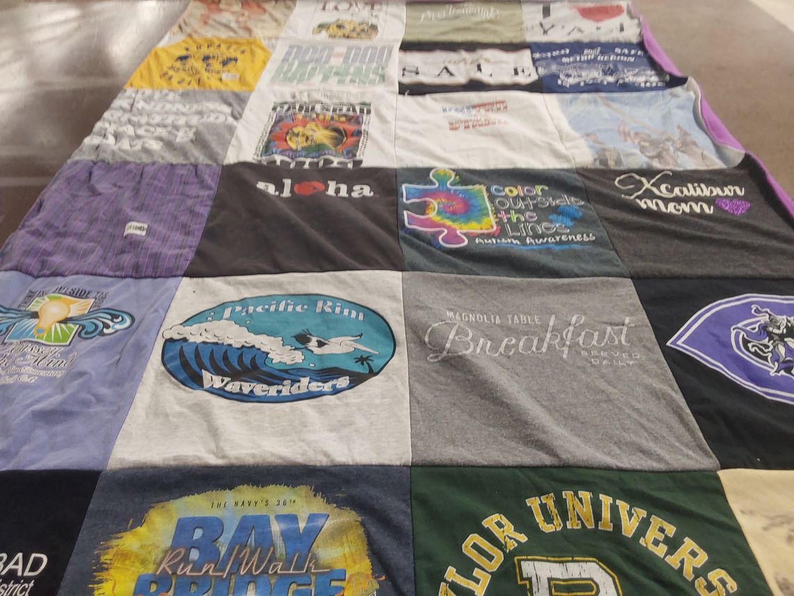 T-shirt quilt from baylor university by Kyle from CA