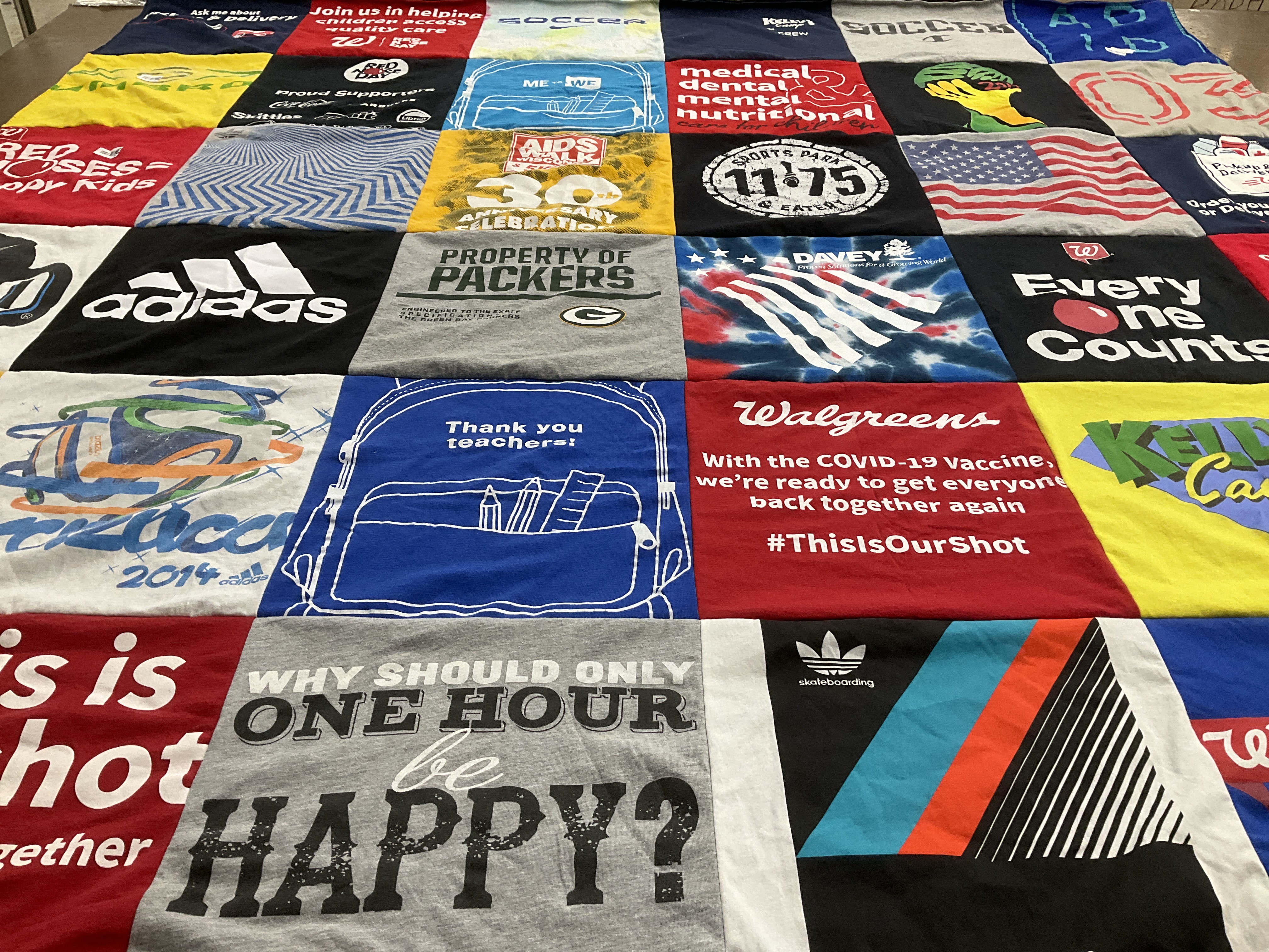 T-shirt quilt featuring green bay packers by Tawny from WI
