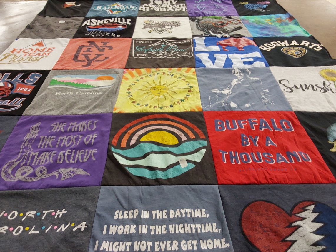 T-shirt quilt from university of north carolina by Kelly from NC