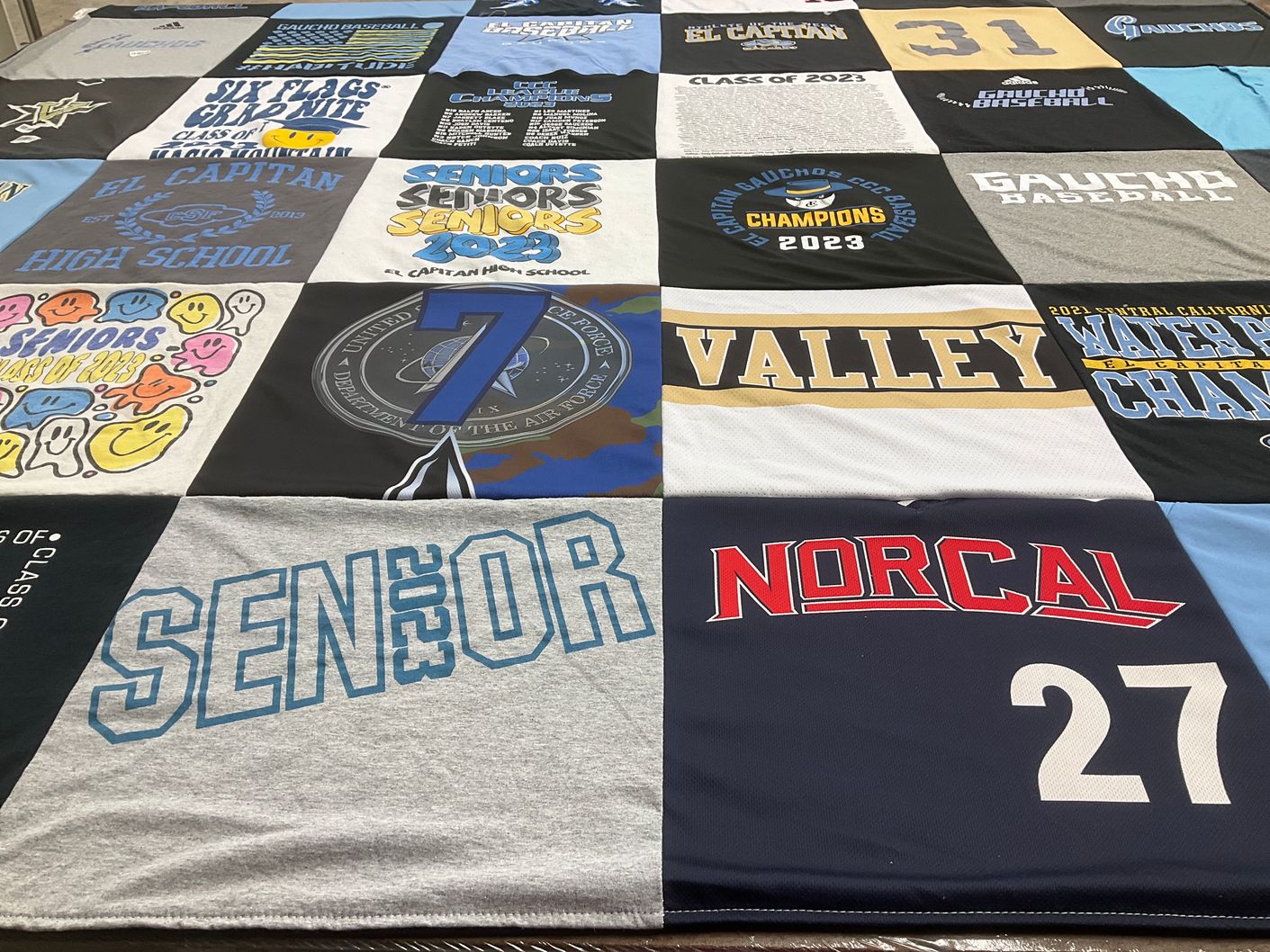 T-shirt quilt featuring gauchos baseball by Michelle from CA