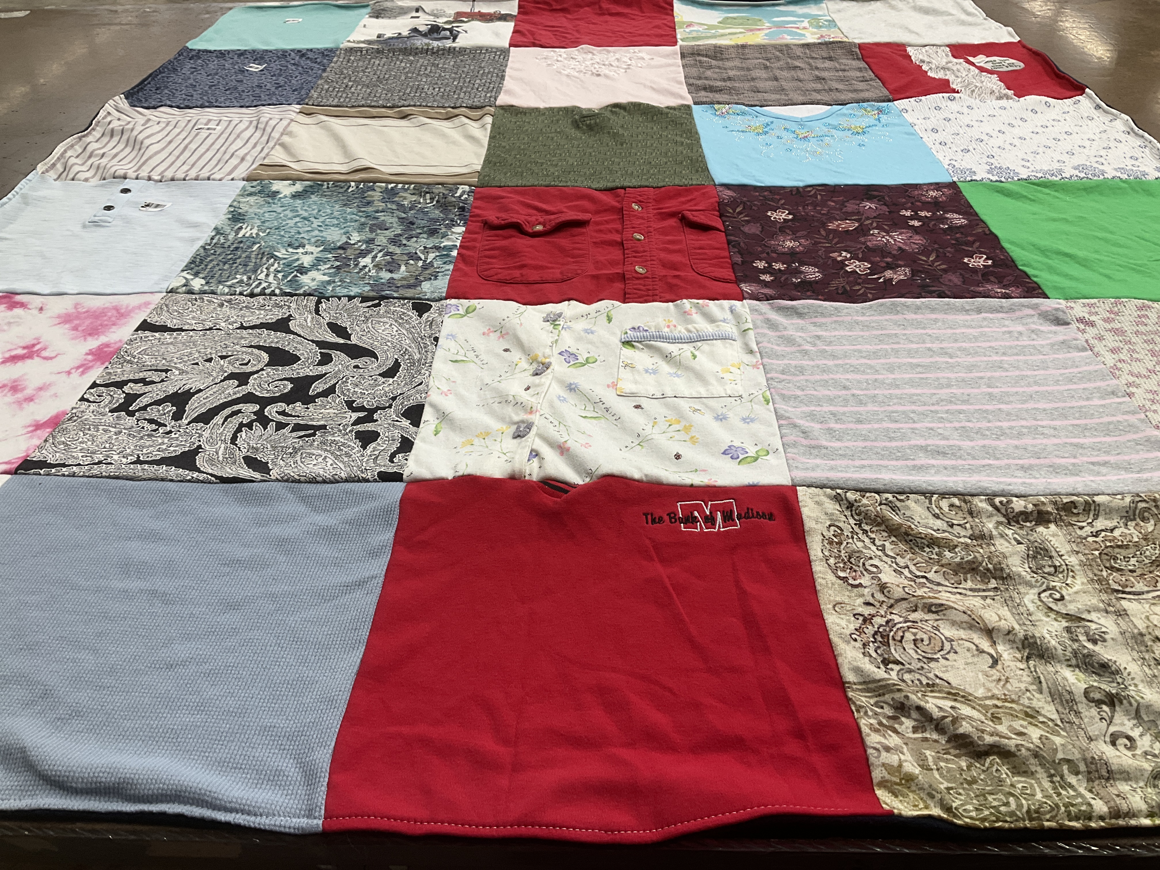 T-shirt quilt from maddison university by Annette from IA
